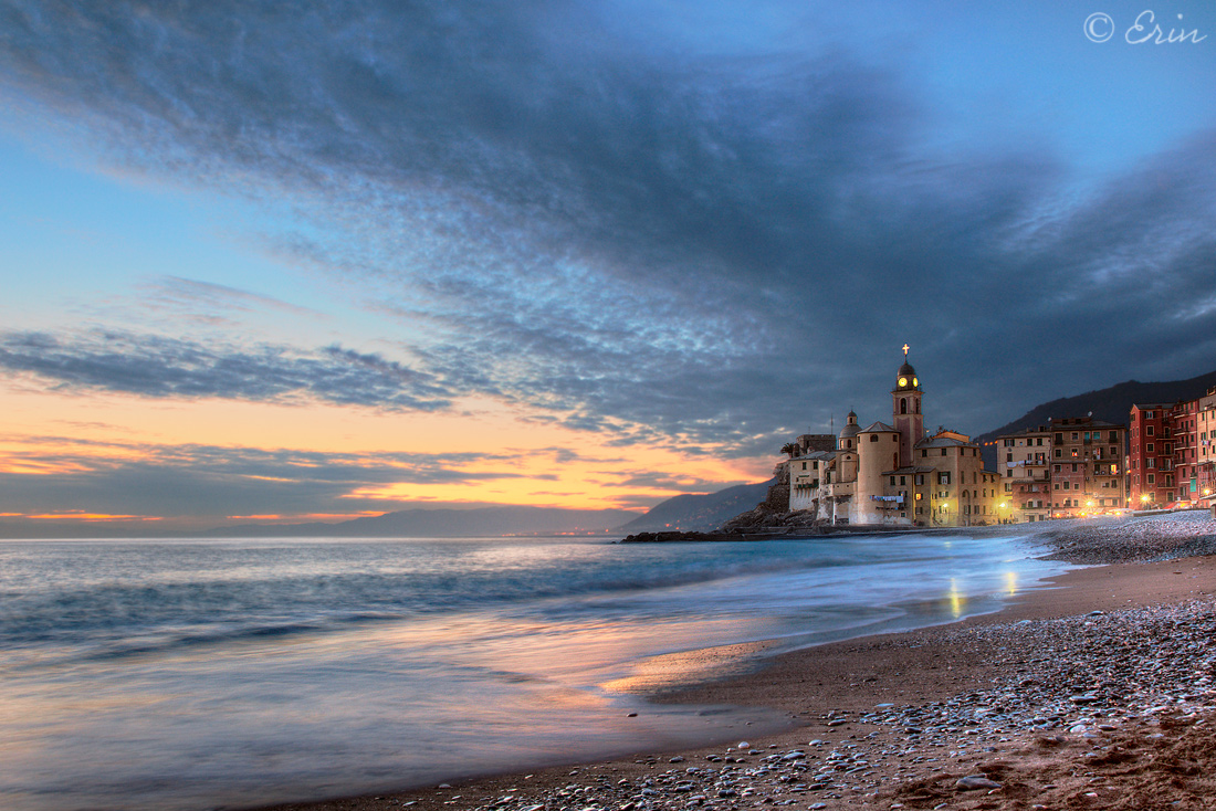 Tramonto a Camogli.