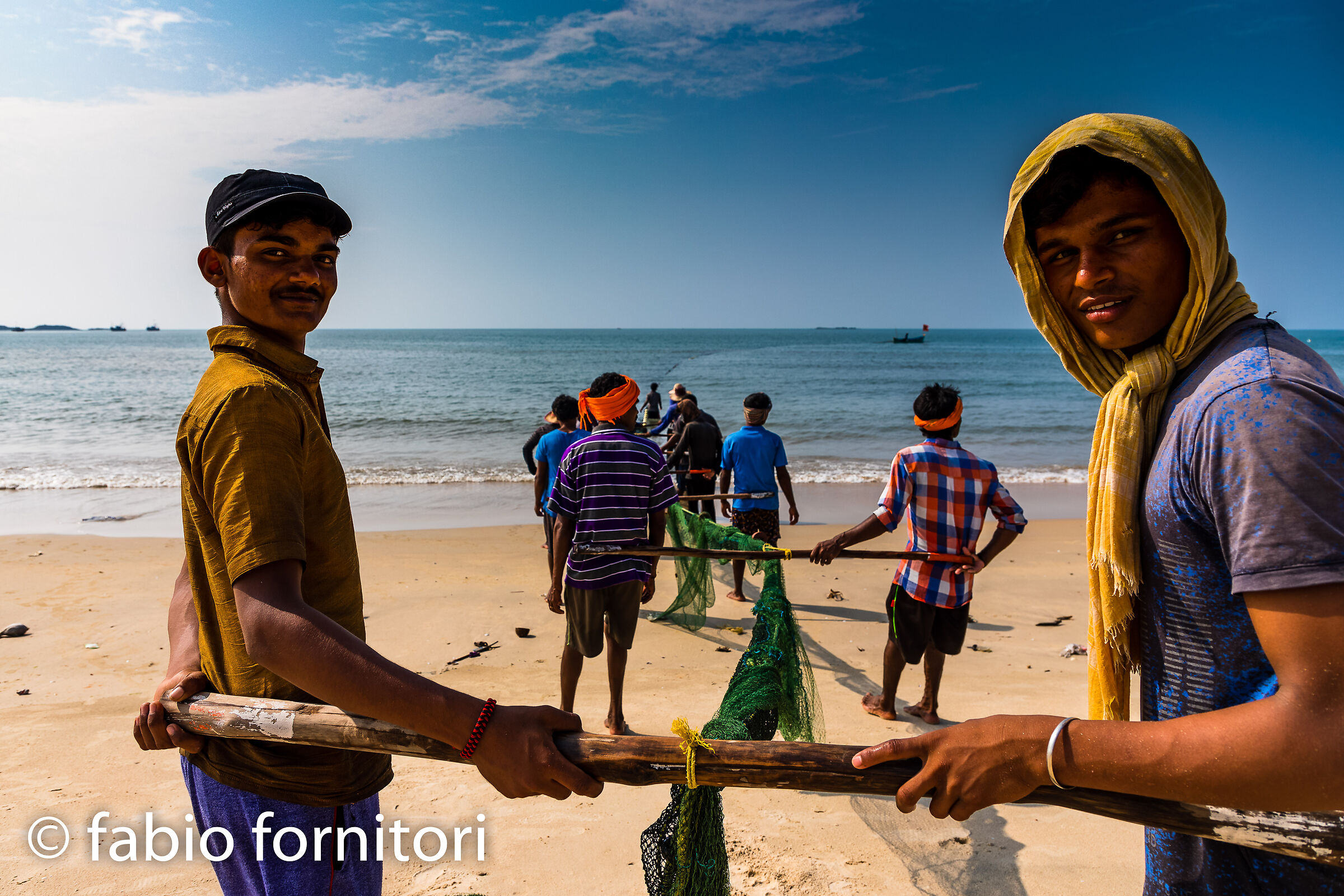 Karnataka , Pesca di gruppo bis , India 2019