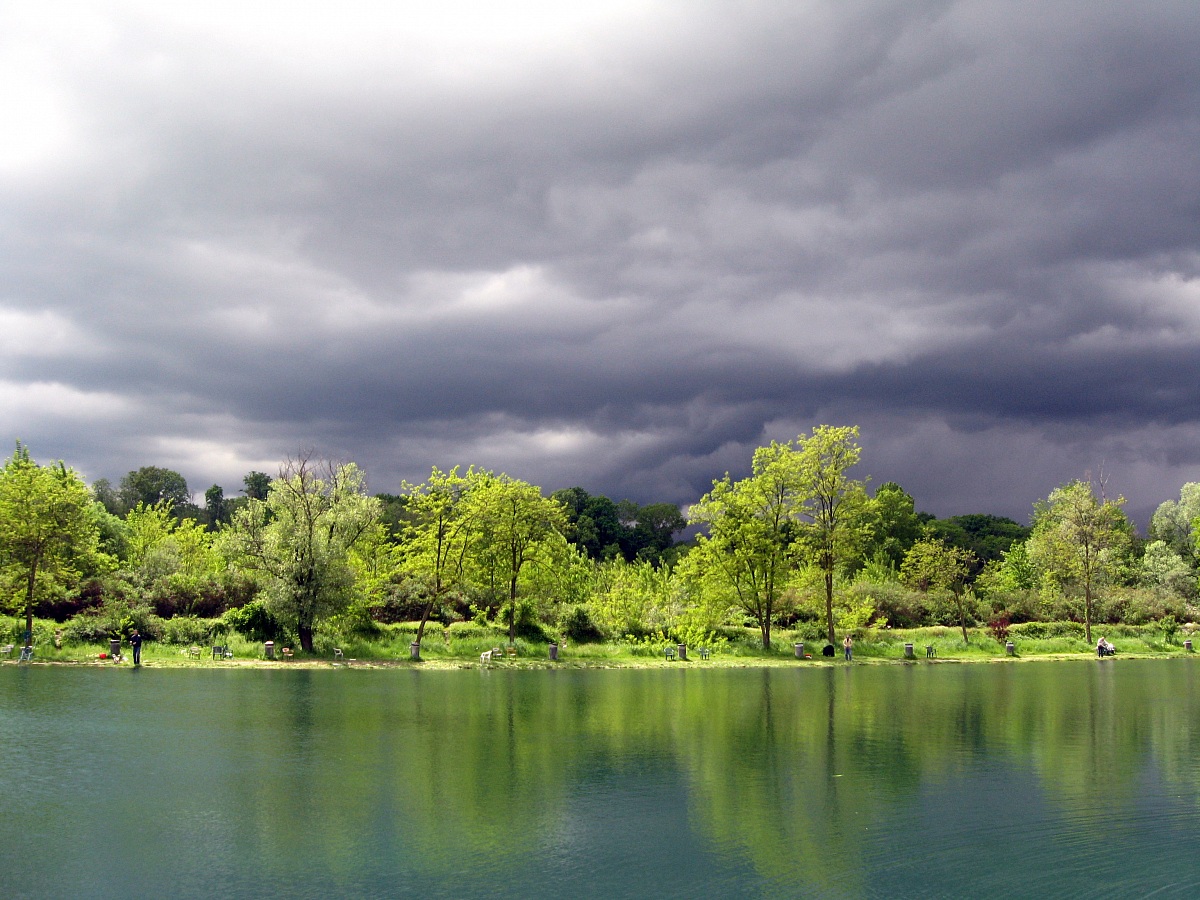 storm on the lake