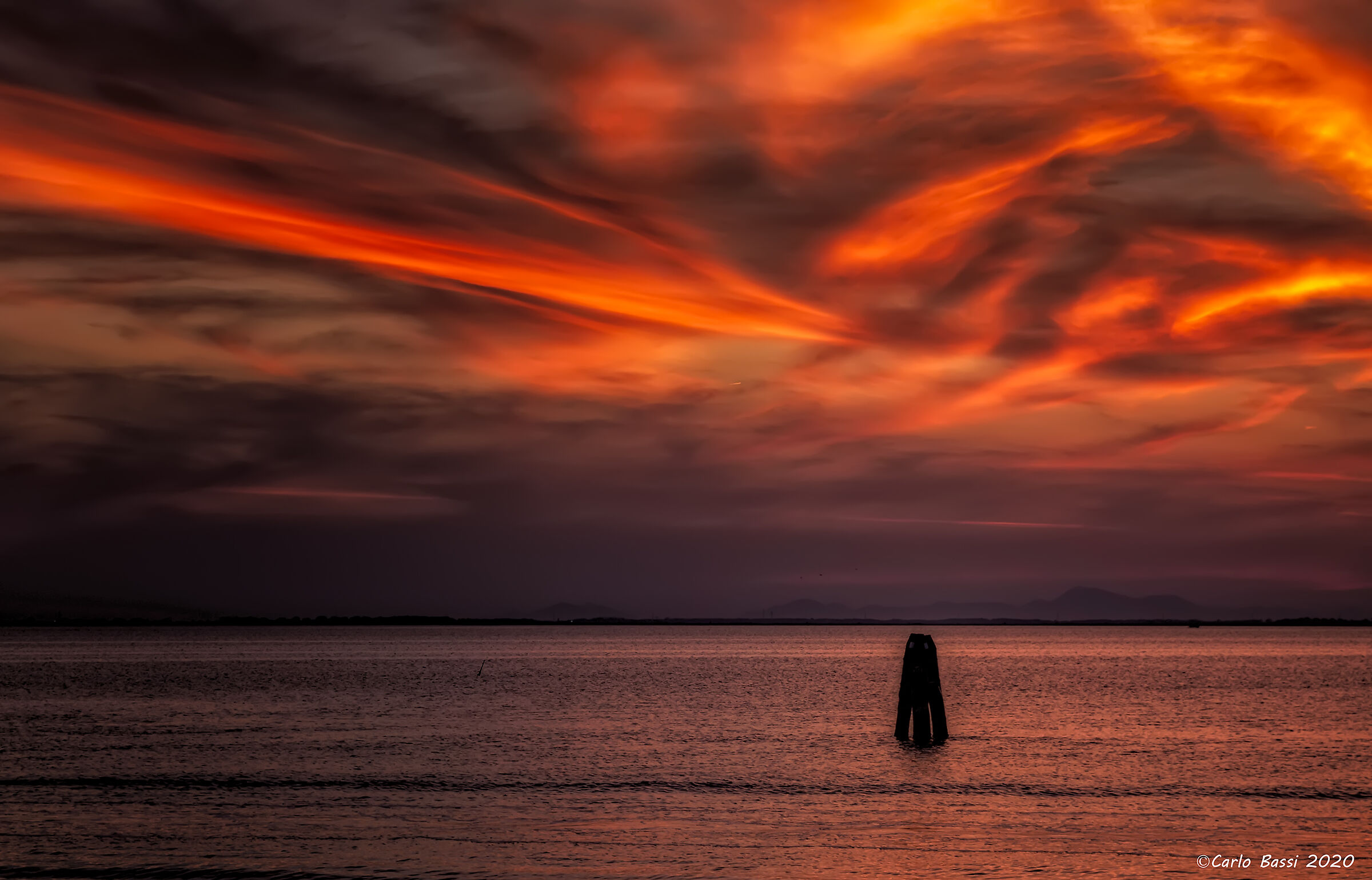 A sunset in Pellestrina