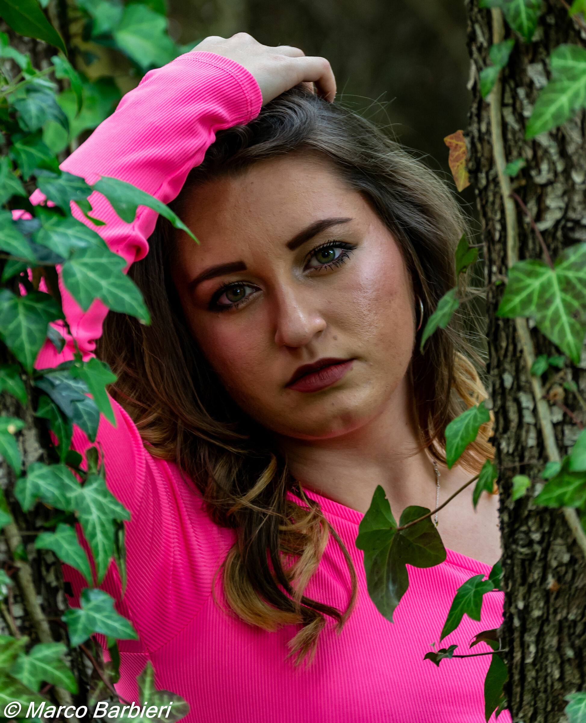 Portrait among the leaves