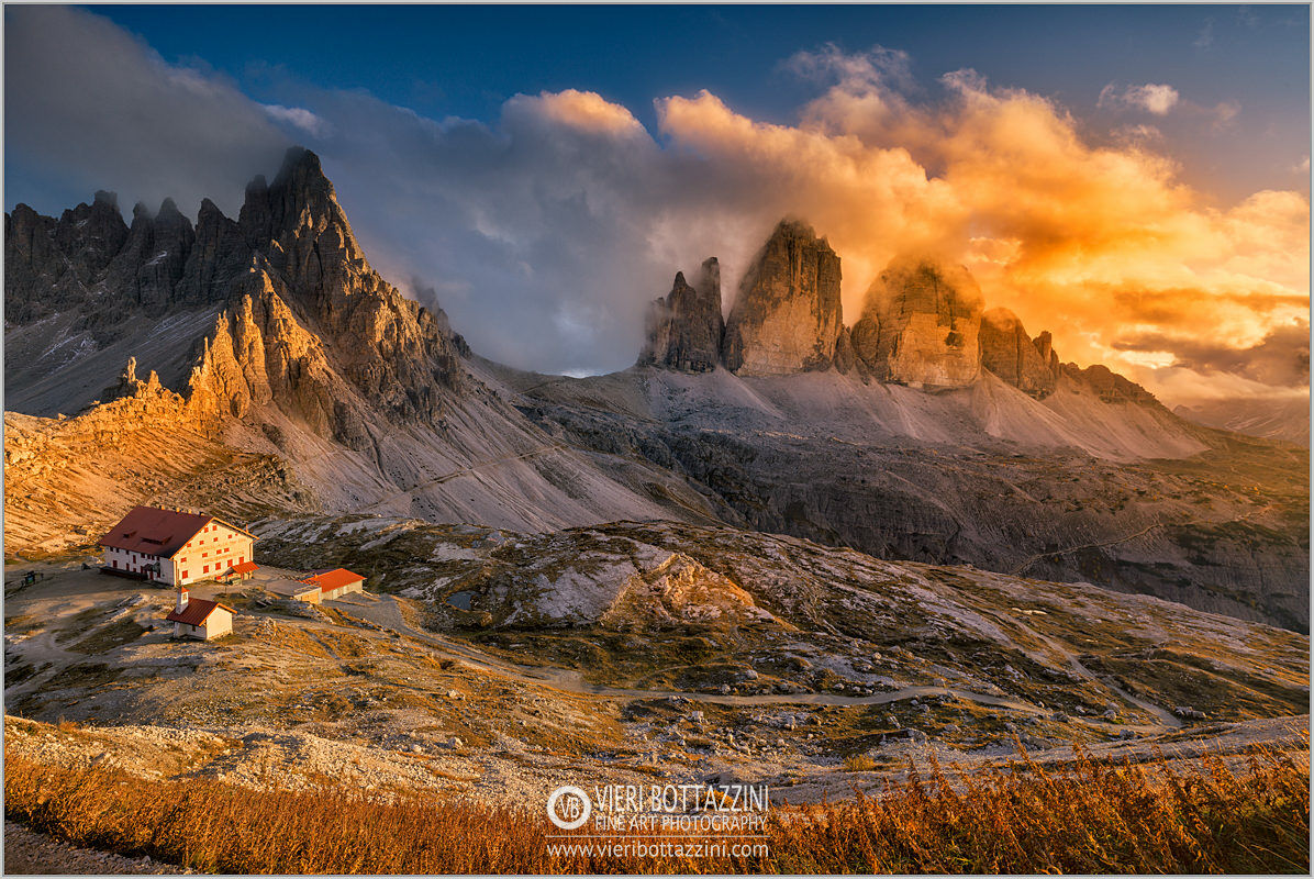 Tre Cime di Lavaredo al tramonto