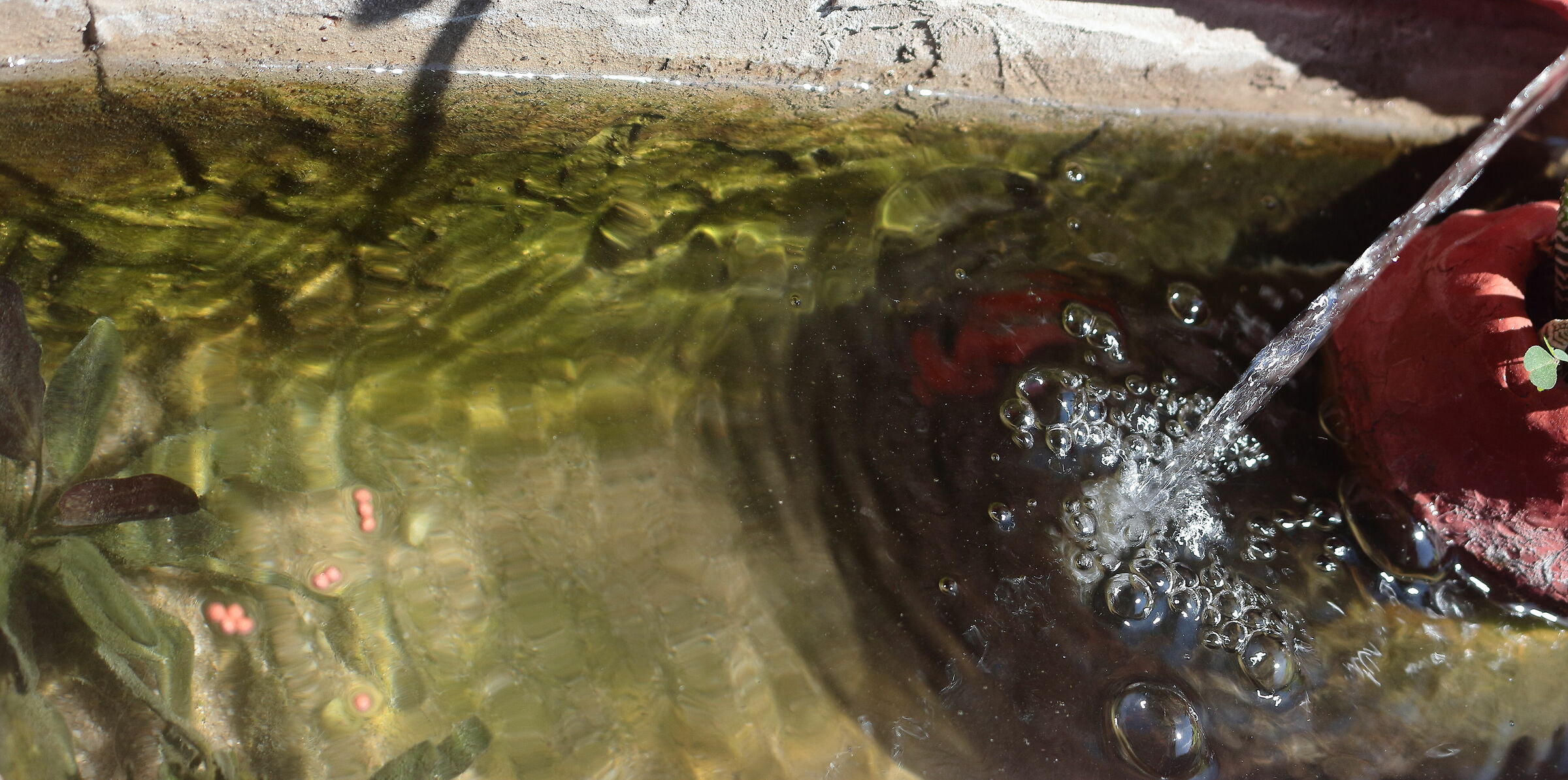fountain in operation
