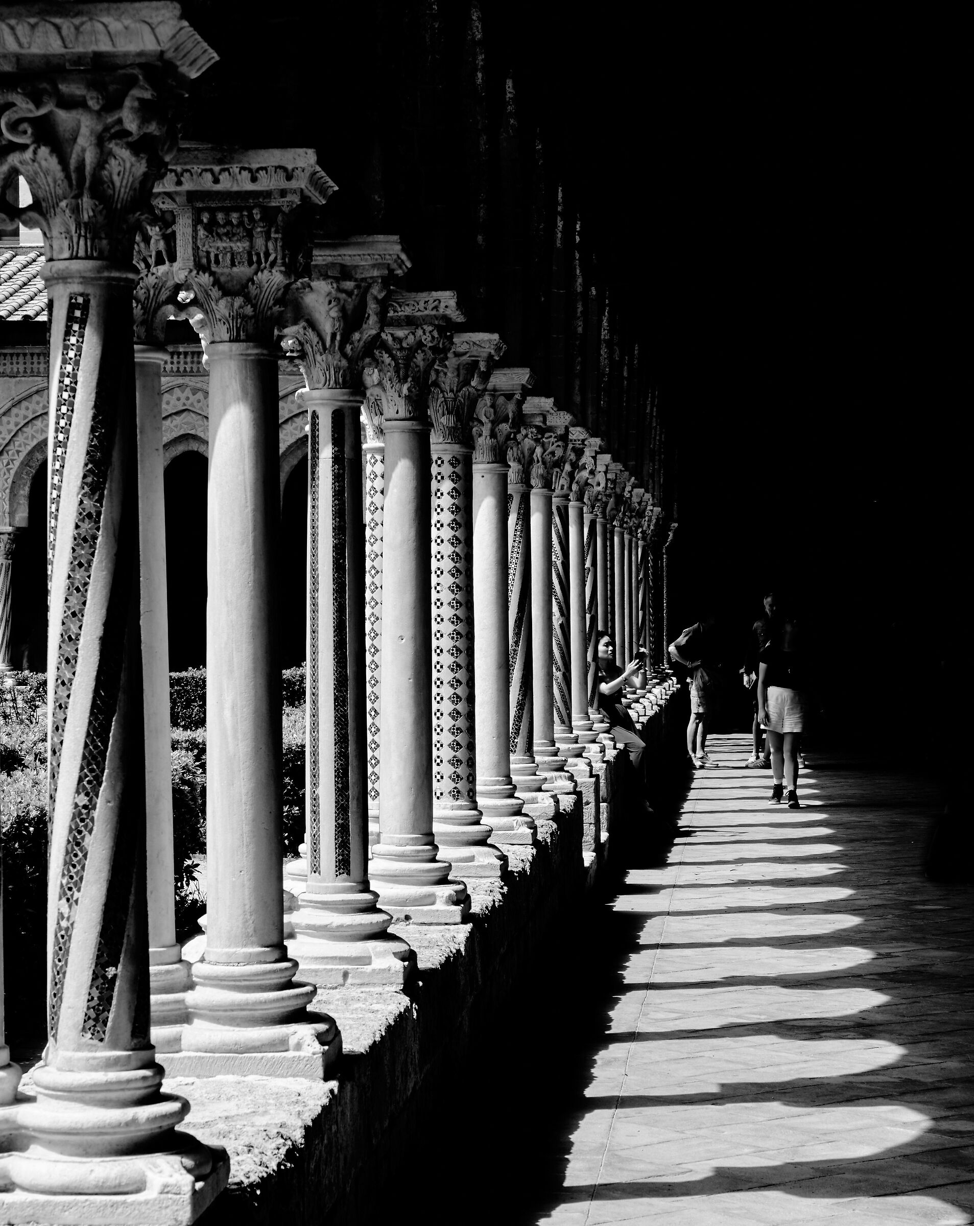 Il chiostro di Monreale - le colonne