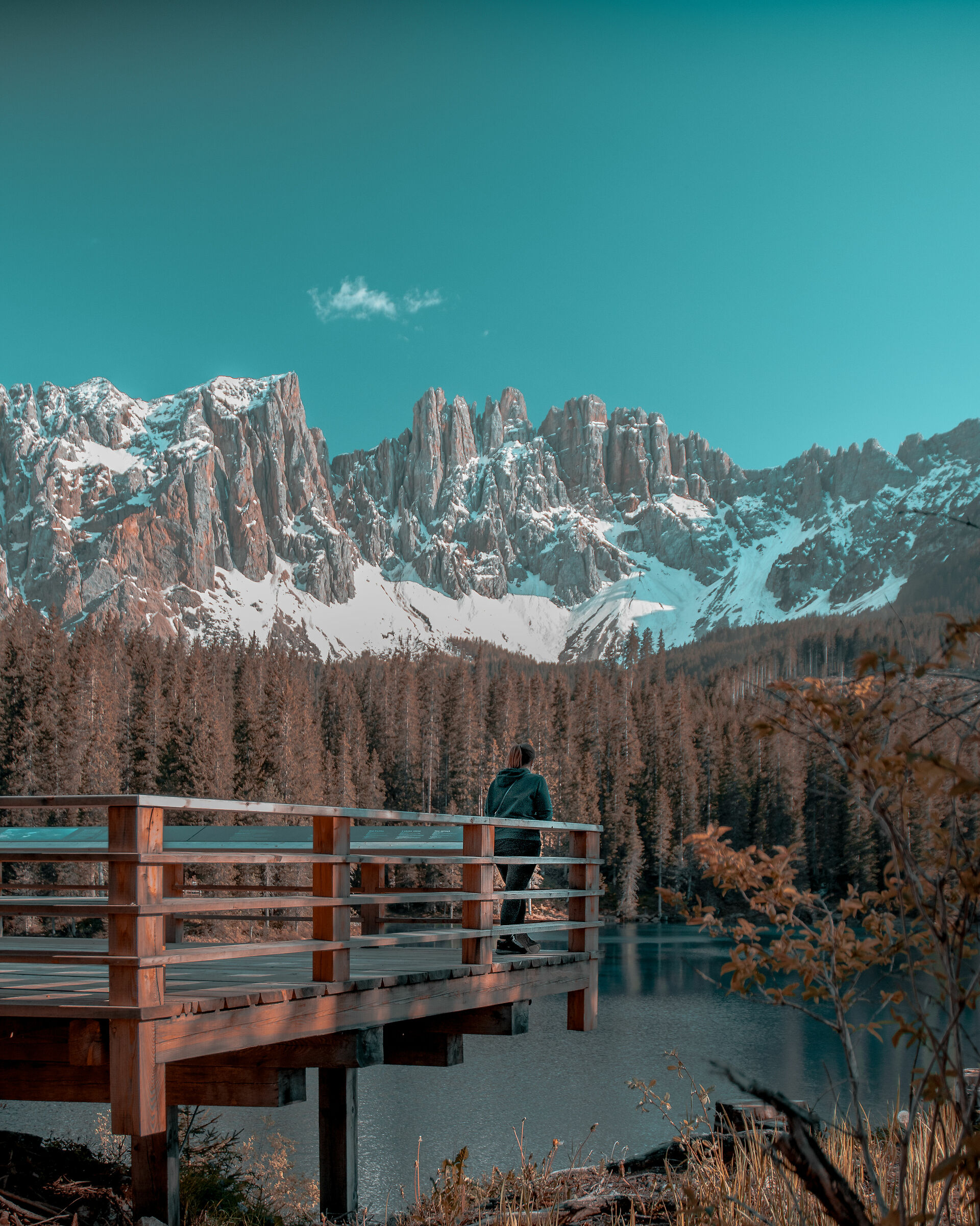 Pontile sul Lago di Carezza