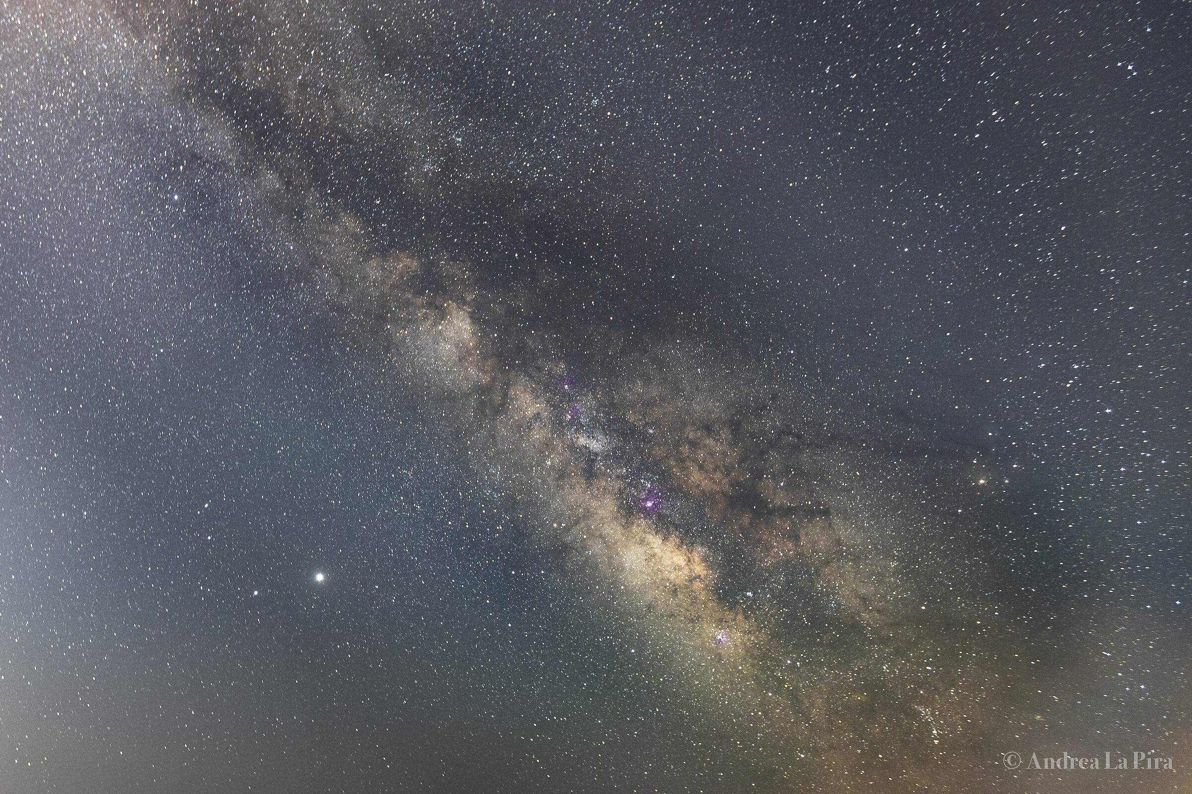 La via lattea dalla sicilia