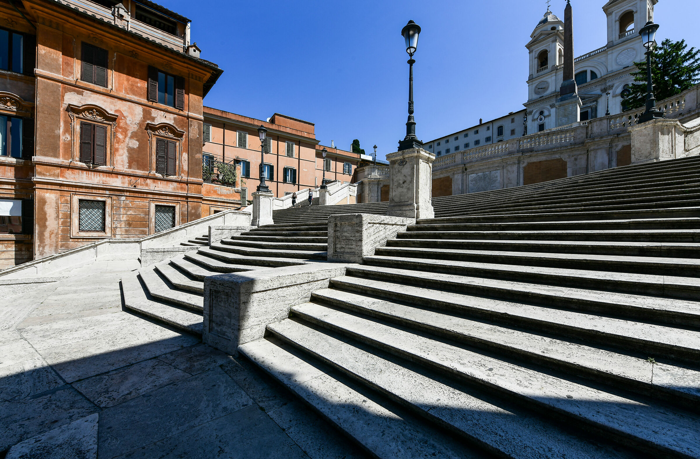 Roma-Scalinata Trinità dei Monti in periodo Covid-19