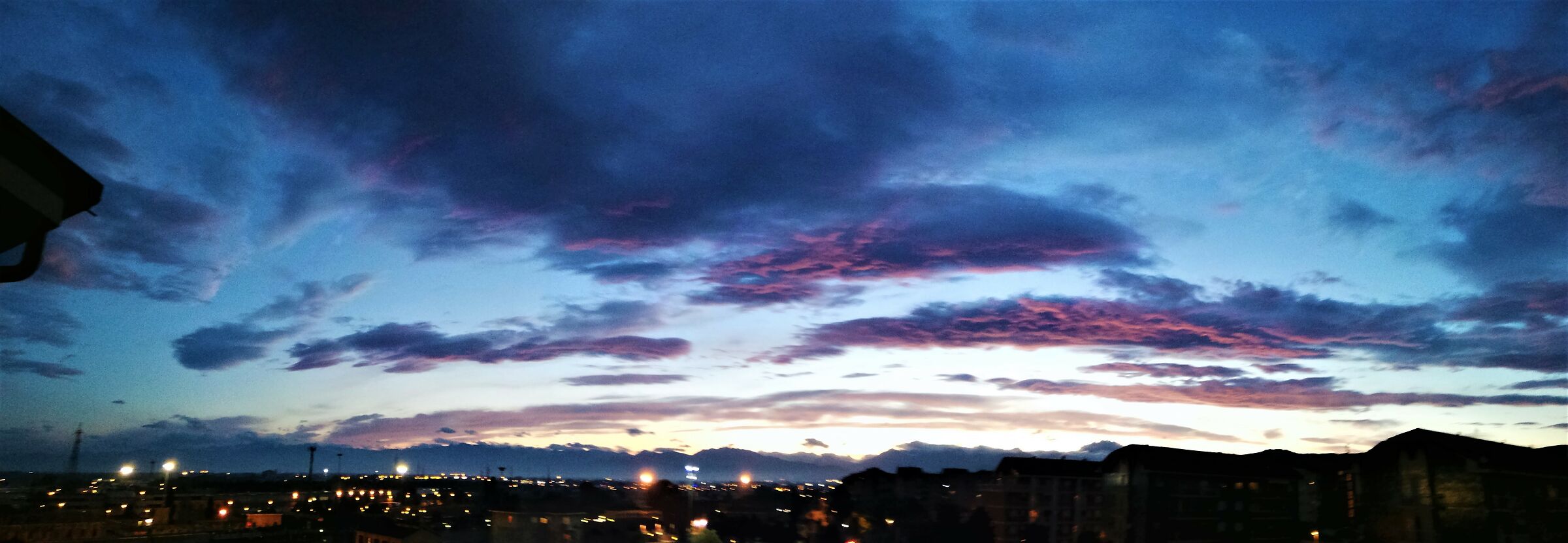 Sunset panoramic photo