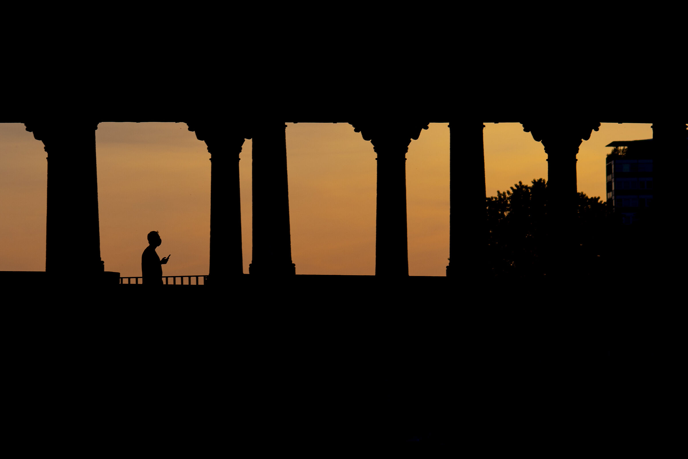 Covid Phase 2 - Video call on the Pavia Covered Bridge