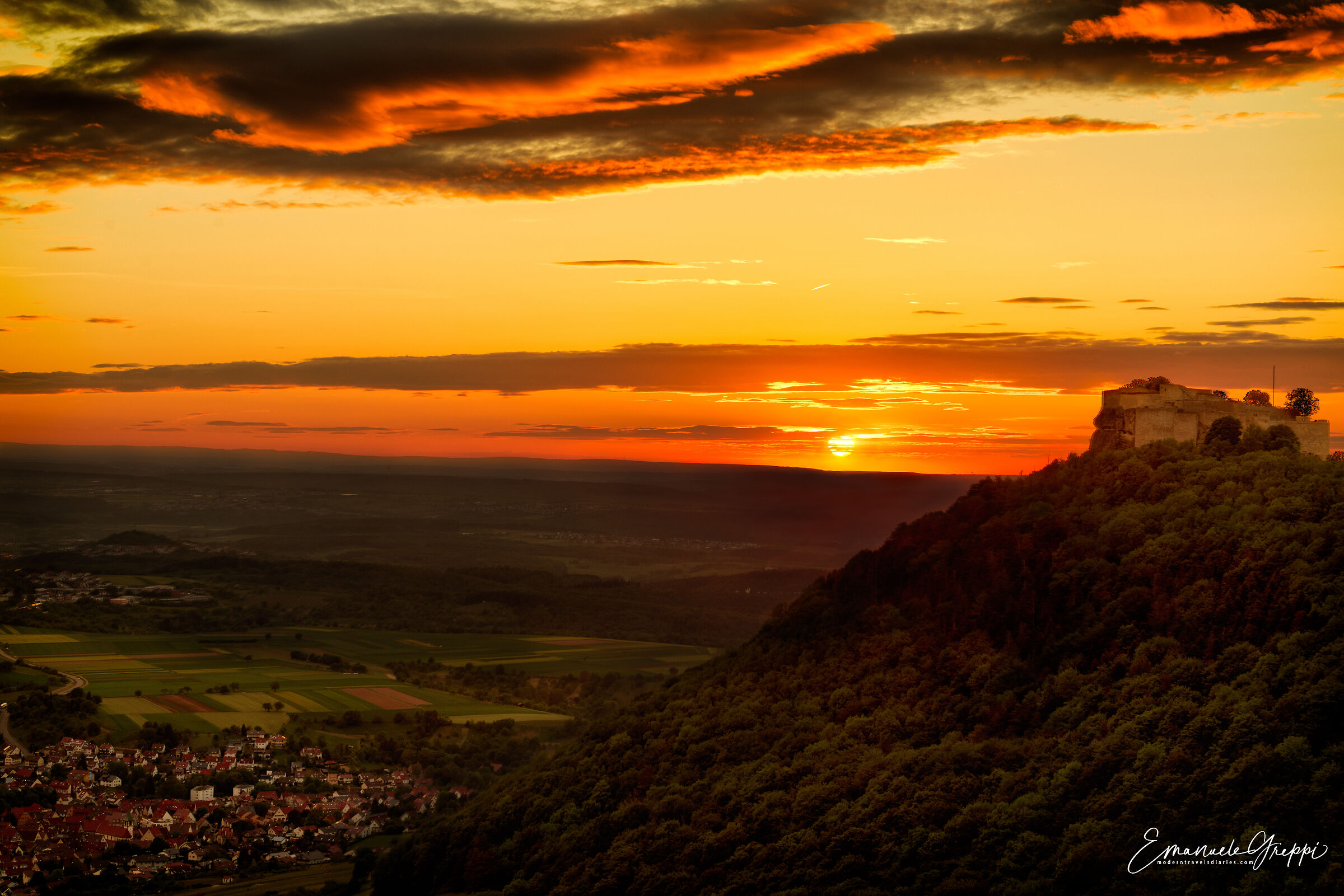 Sunset Burg Hohenneuffen