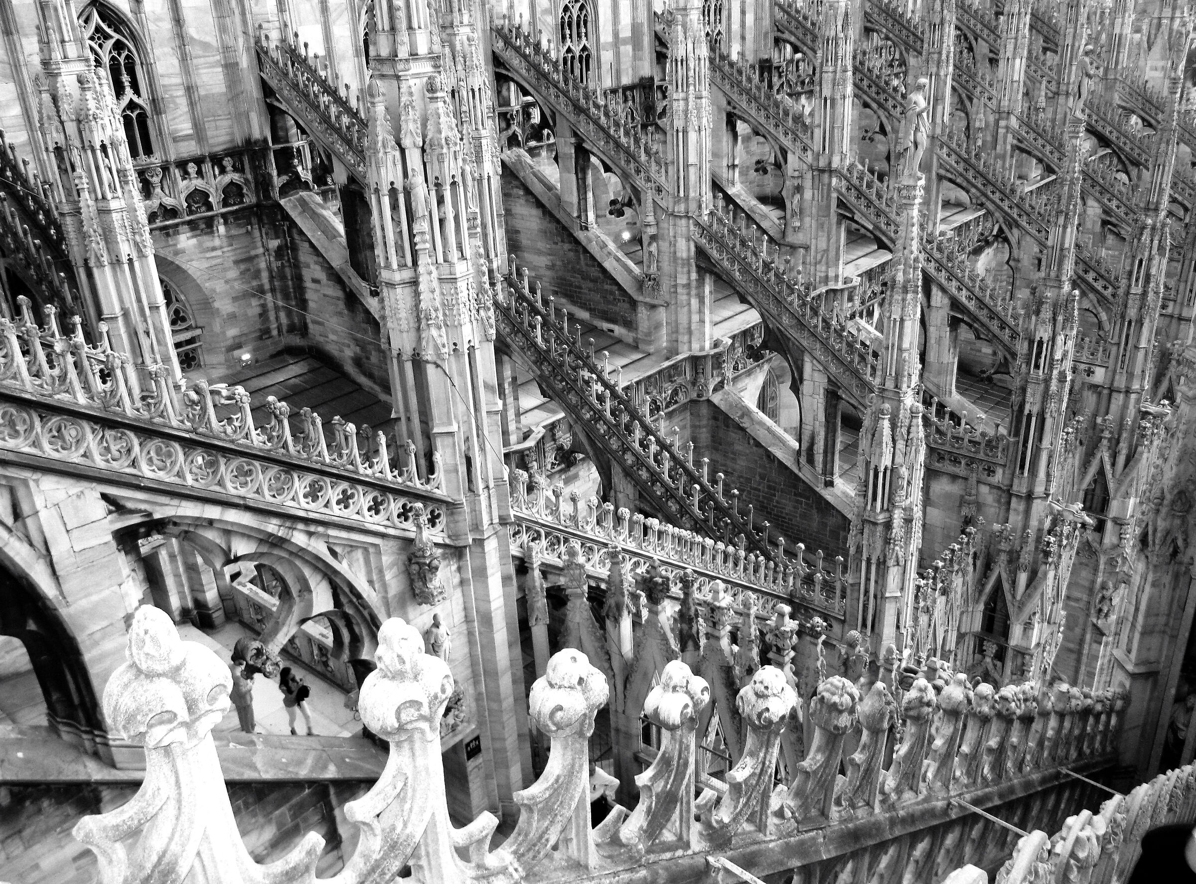 the spires of the cathedral