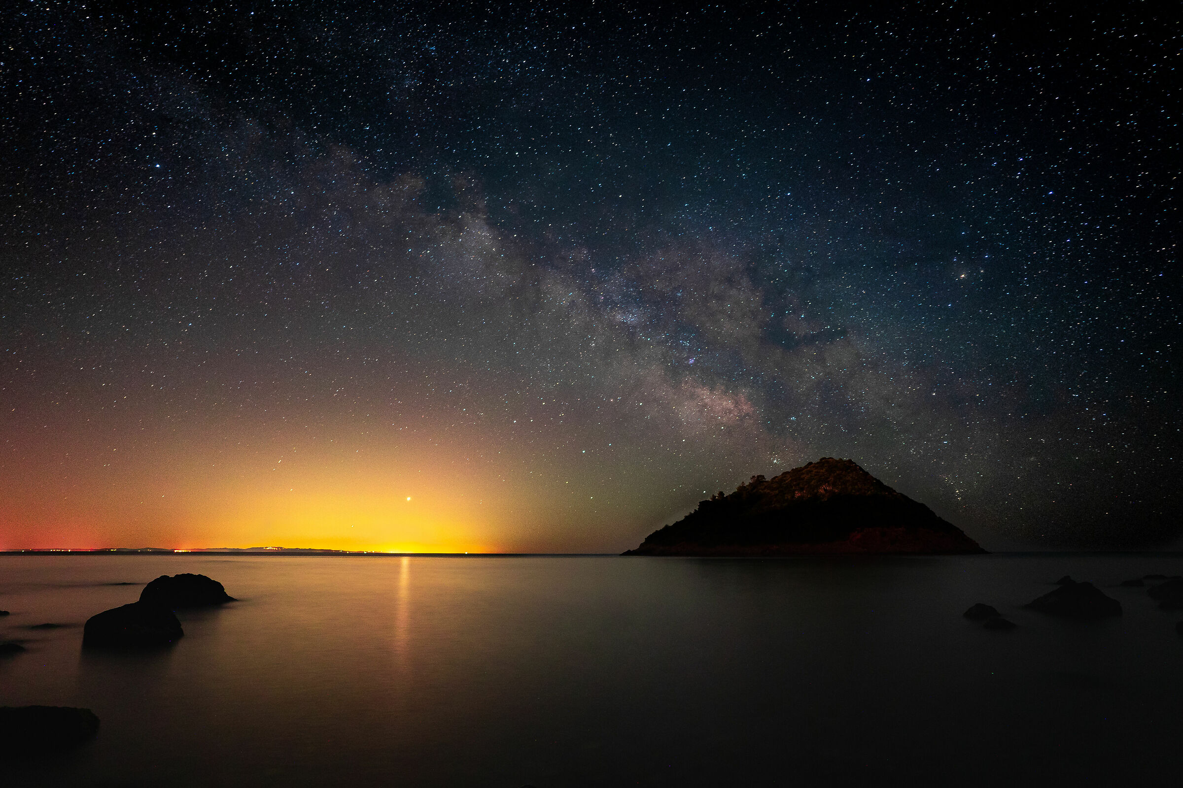 Via lattea sull'isolotto