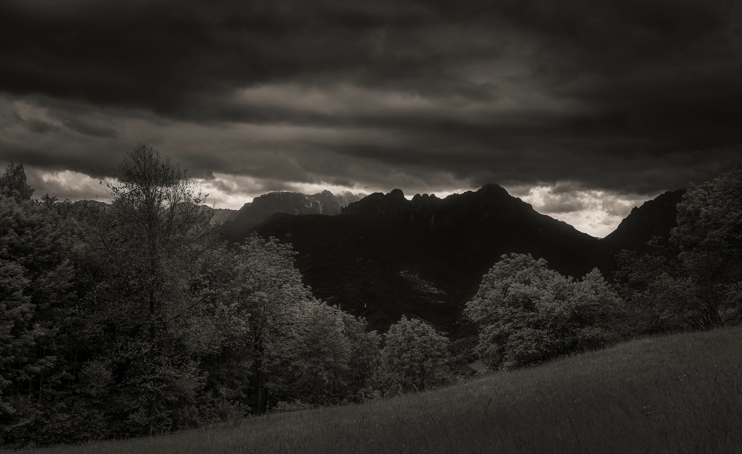 Monte Cornetto in silhouette