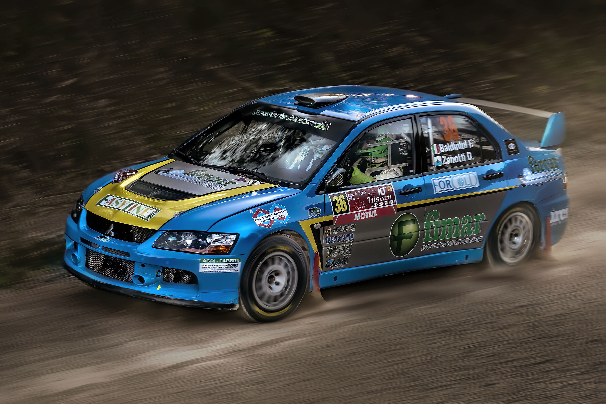 Filippo Baldinini Diego Zanotti Mitsubishi Lancer EVO R