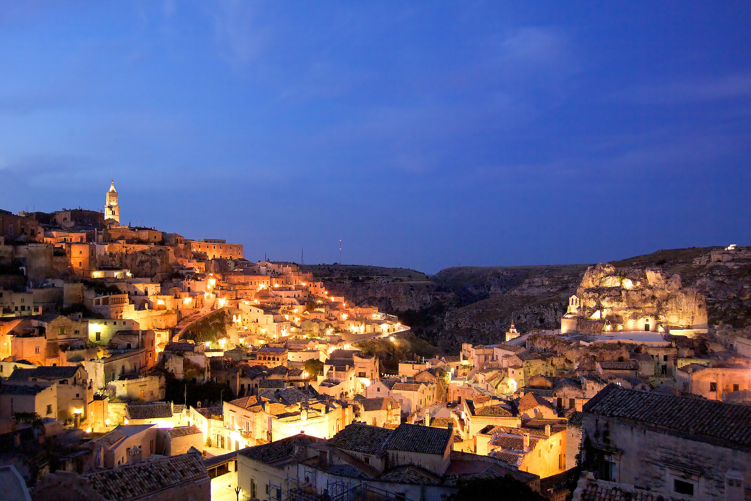 matera in the evening
