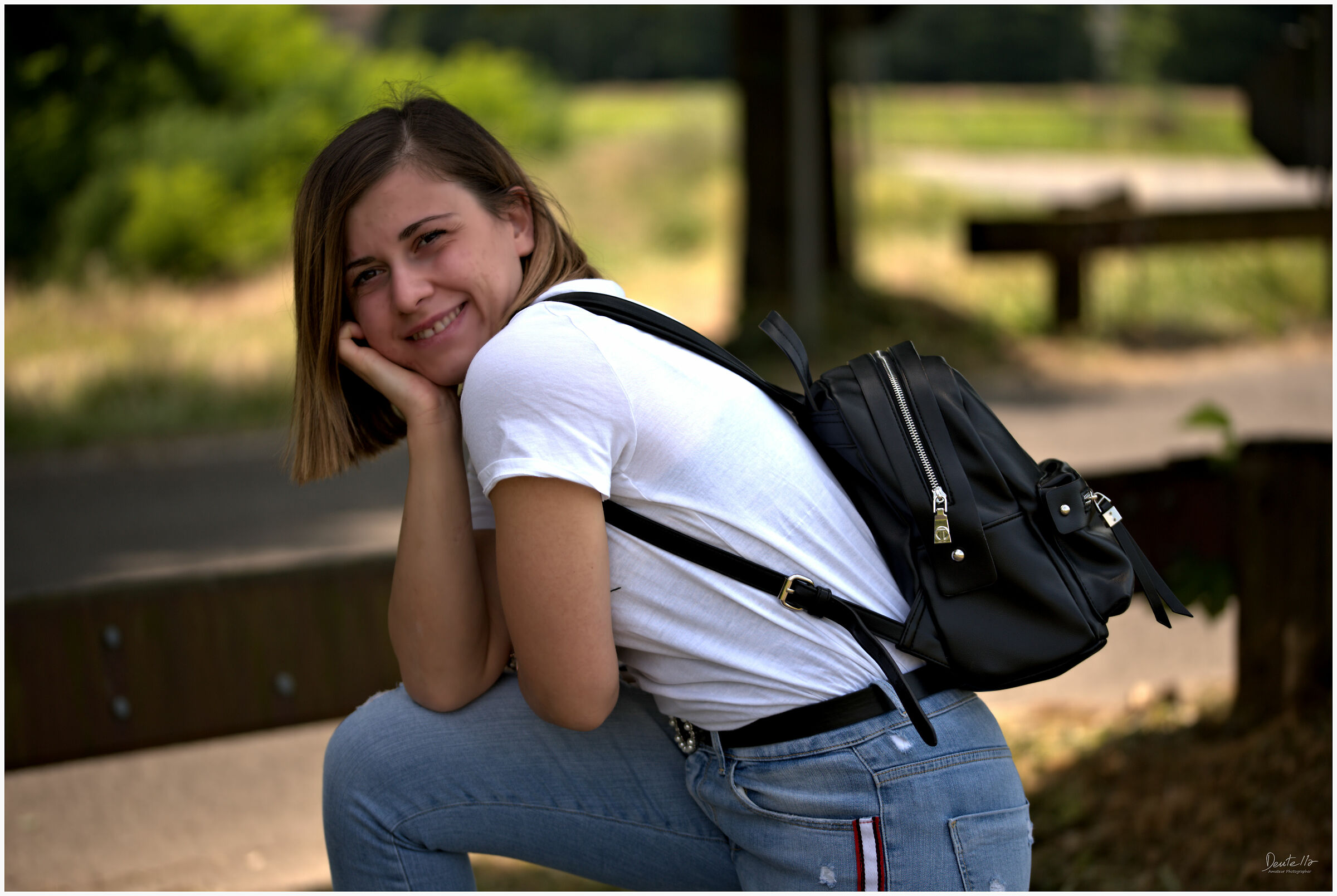 My first portrait... Michela!