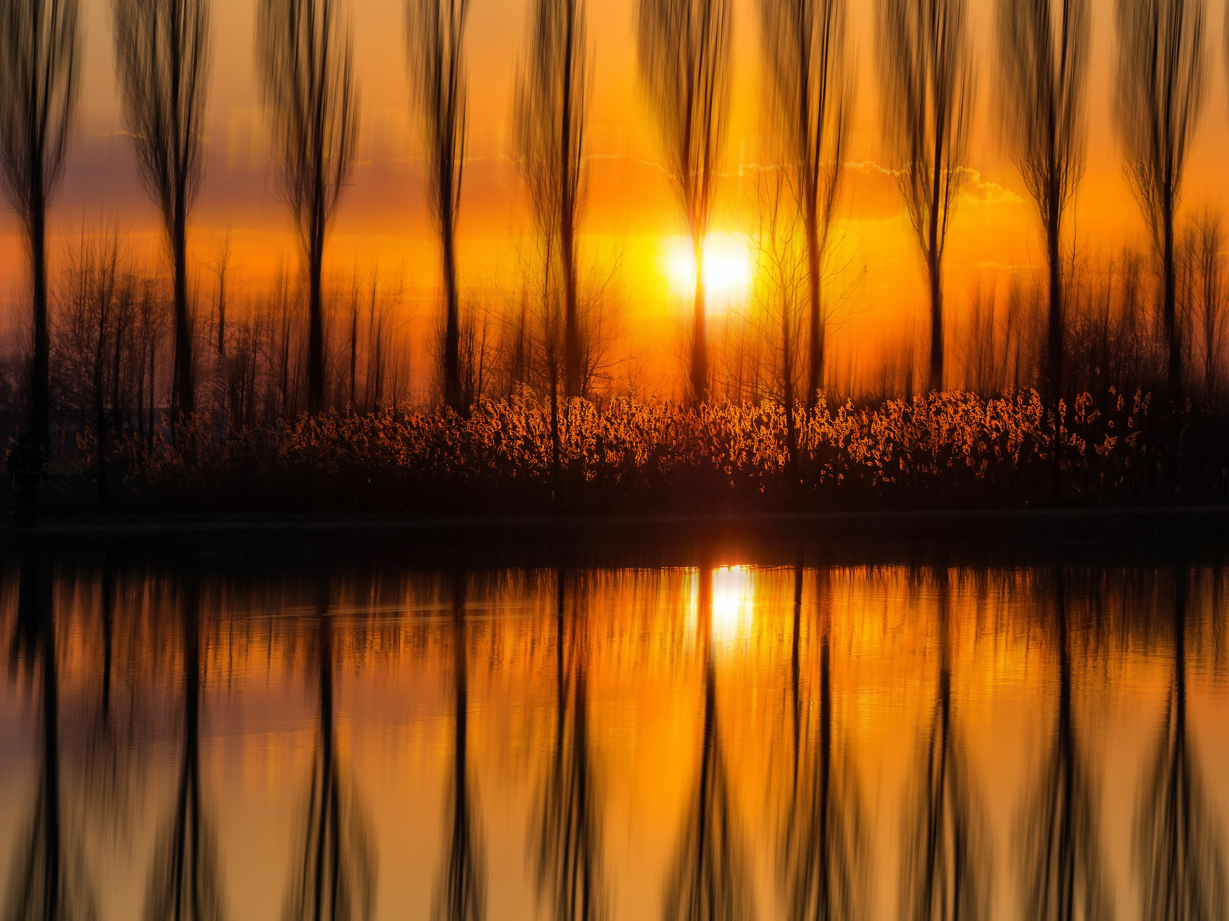 Tramonto sulla pianura