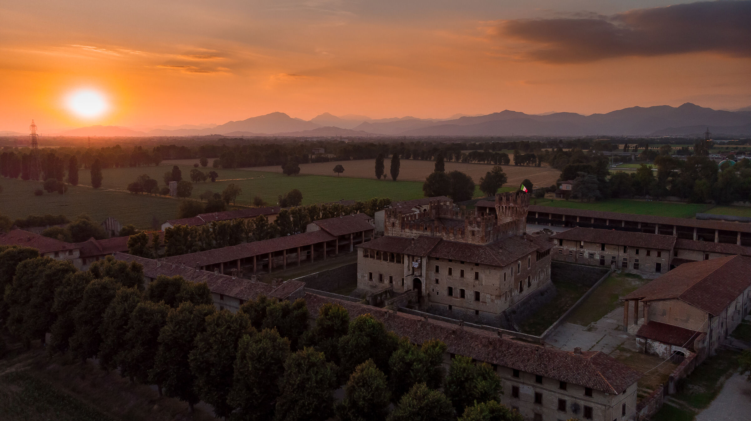 Sunset at the castle