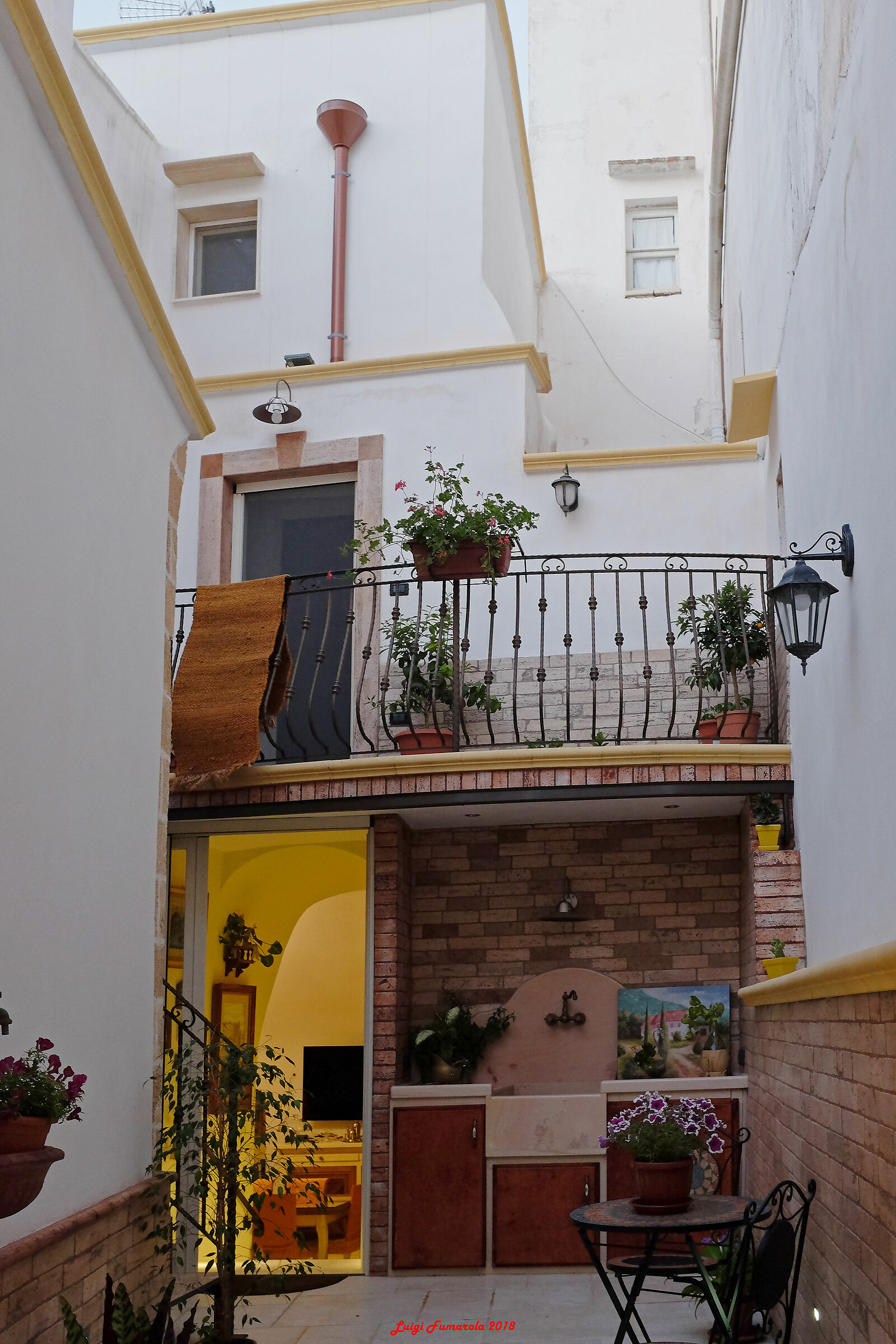 Walking in the late evening.