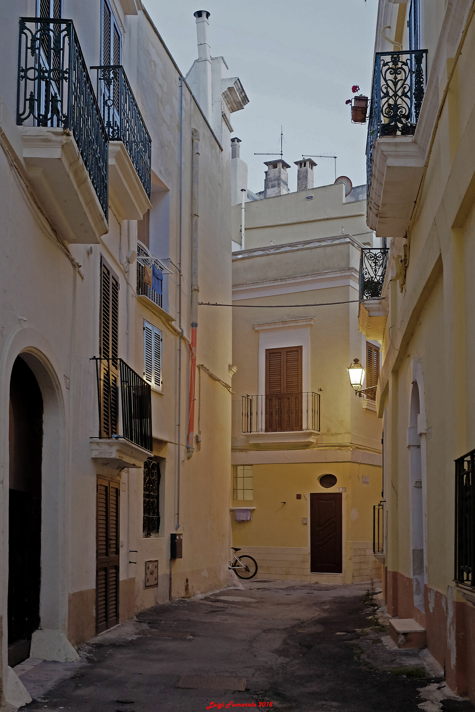 Walking in the late evening.