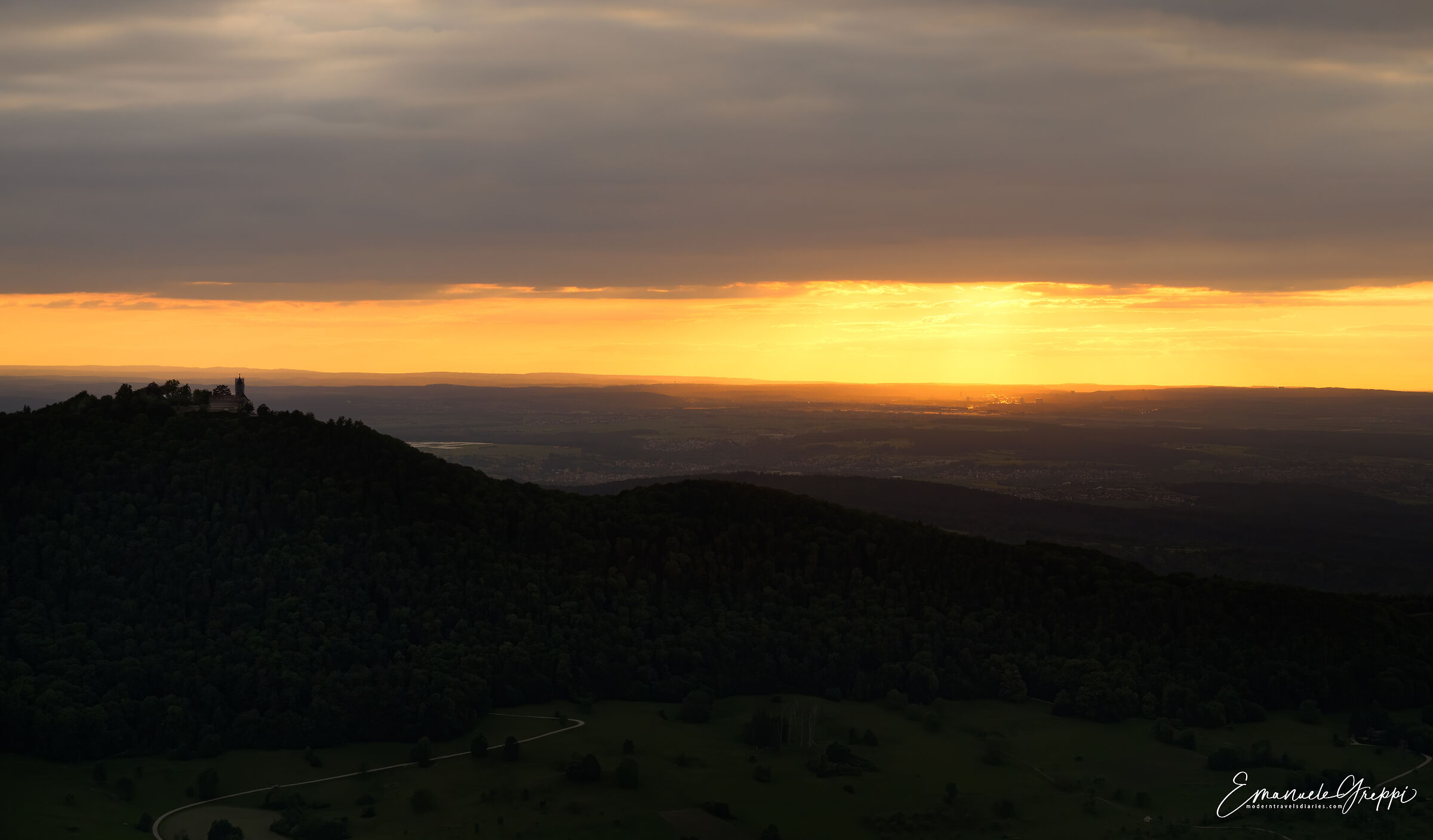 Sunset at Burg Teck