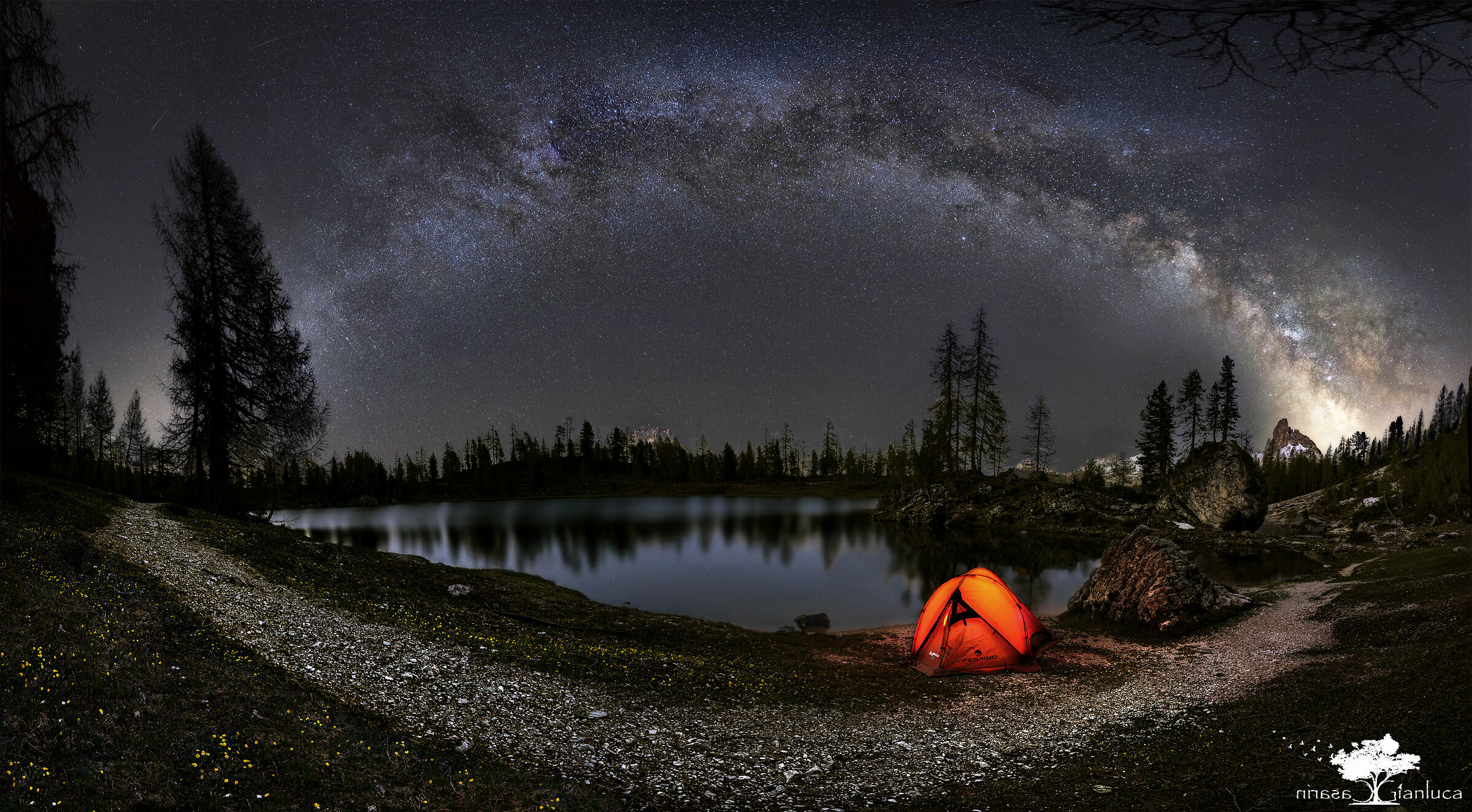 via lattea in tenda dal lago federa maggio 2020