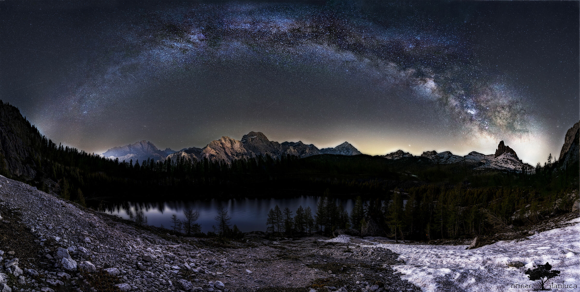 via lattea panoramica da lago federa maggio 2020