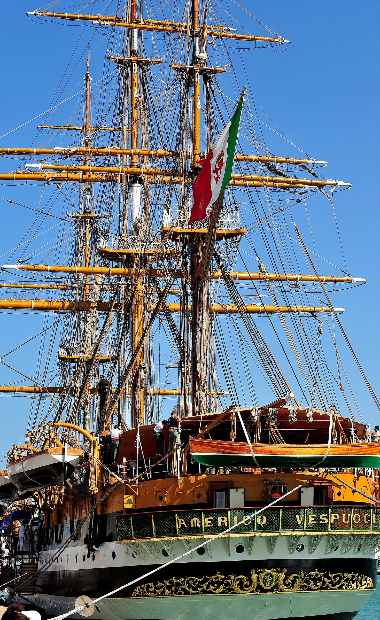 L'Amerigo Vespucci a Civitavecchia