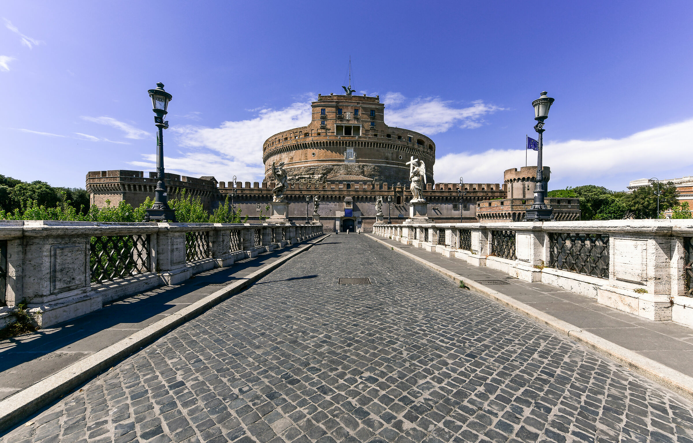 Covid 19-Rome deserted, Castel S.Angelo