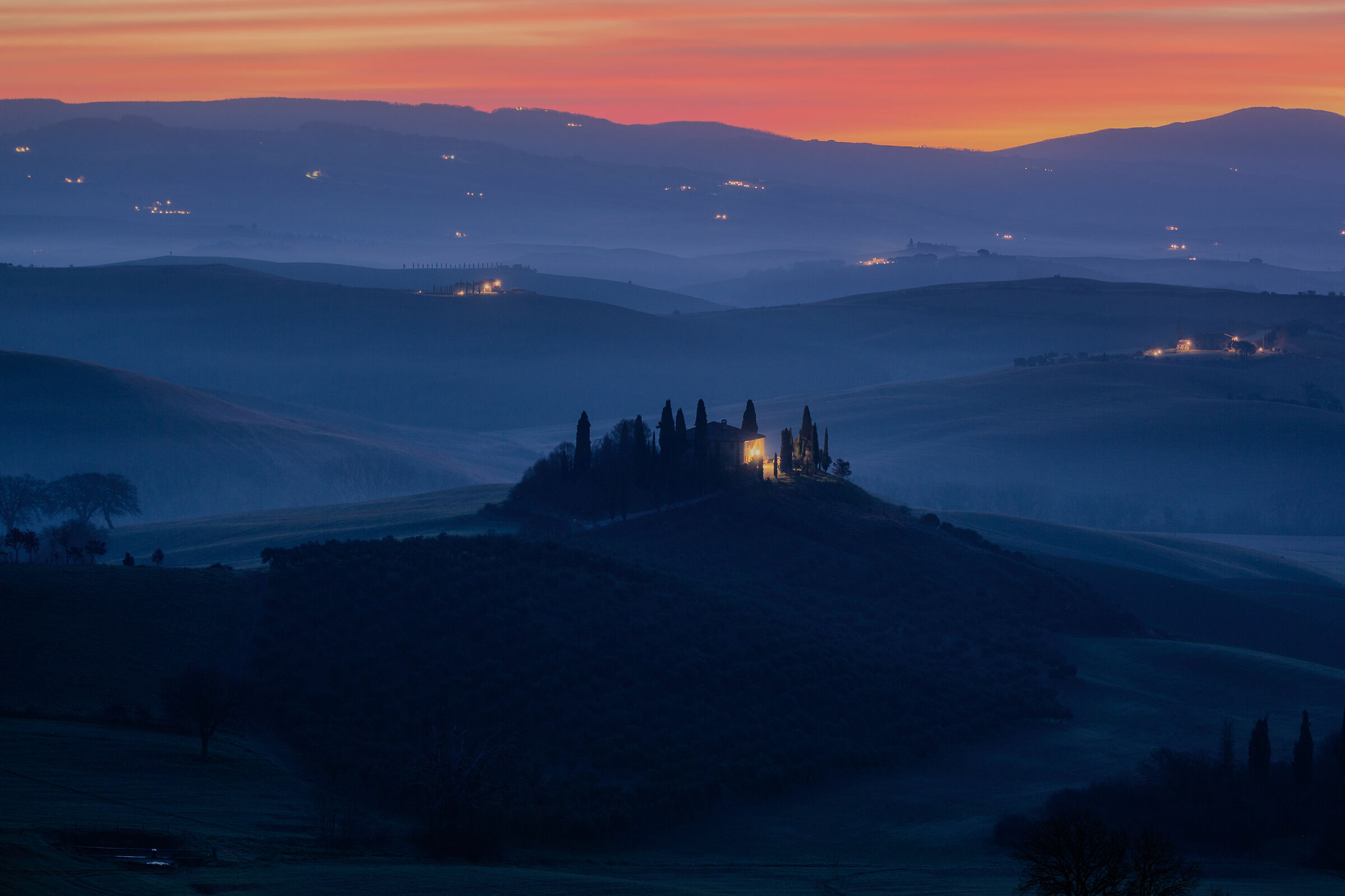 Blue time at the Belvedere farm