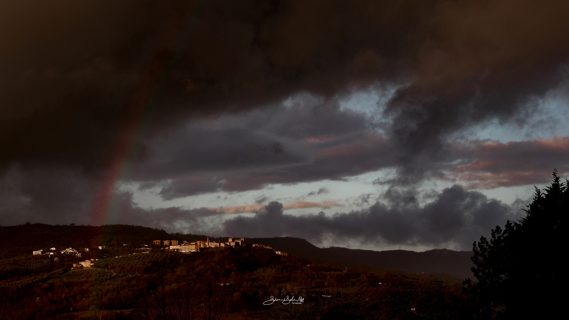 Rainbow and clouds