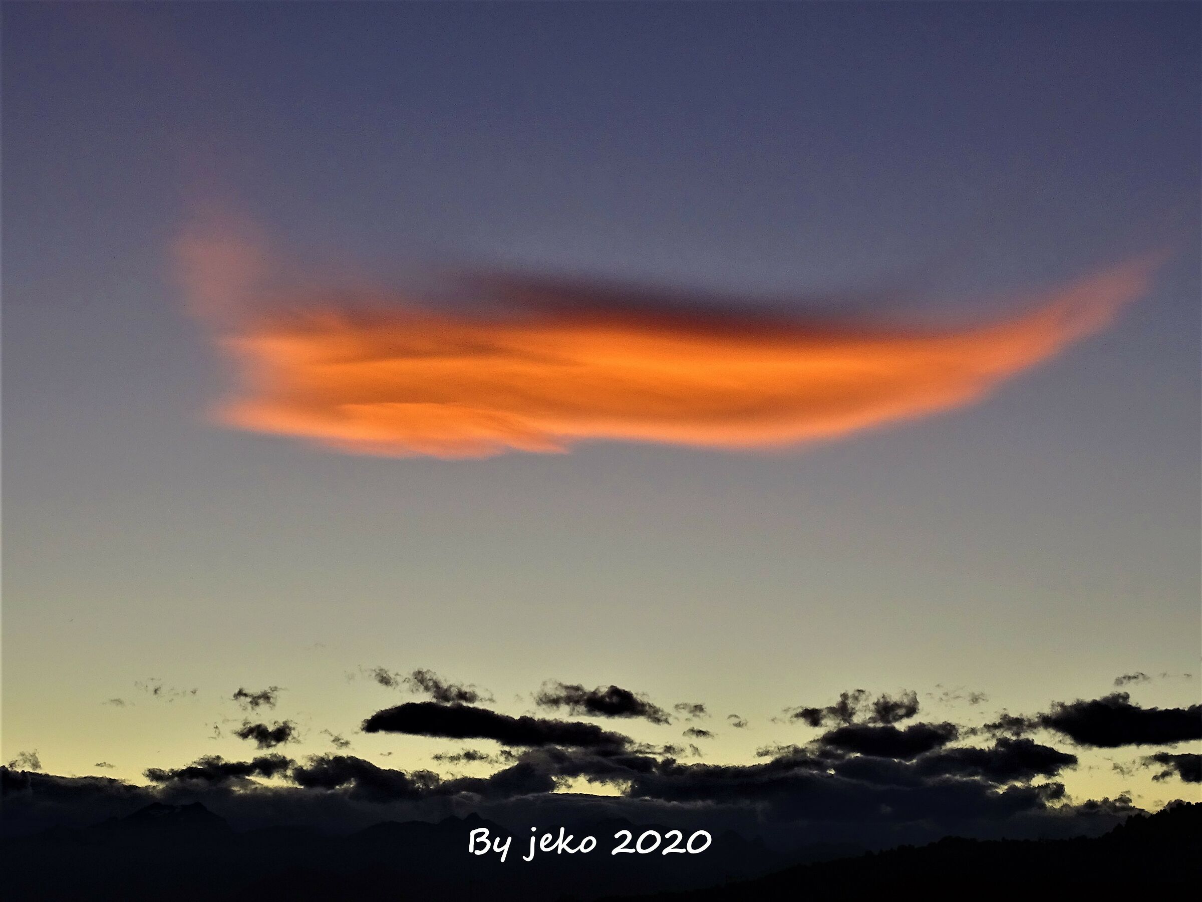 cloud at sunset of 05-06-2020