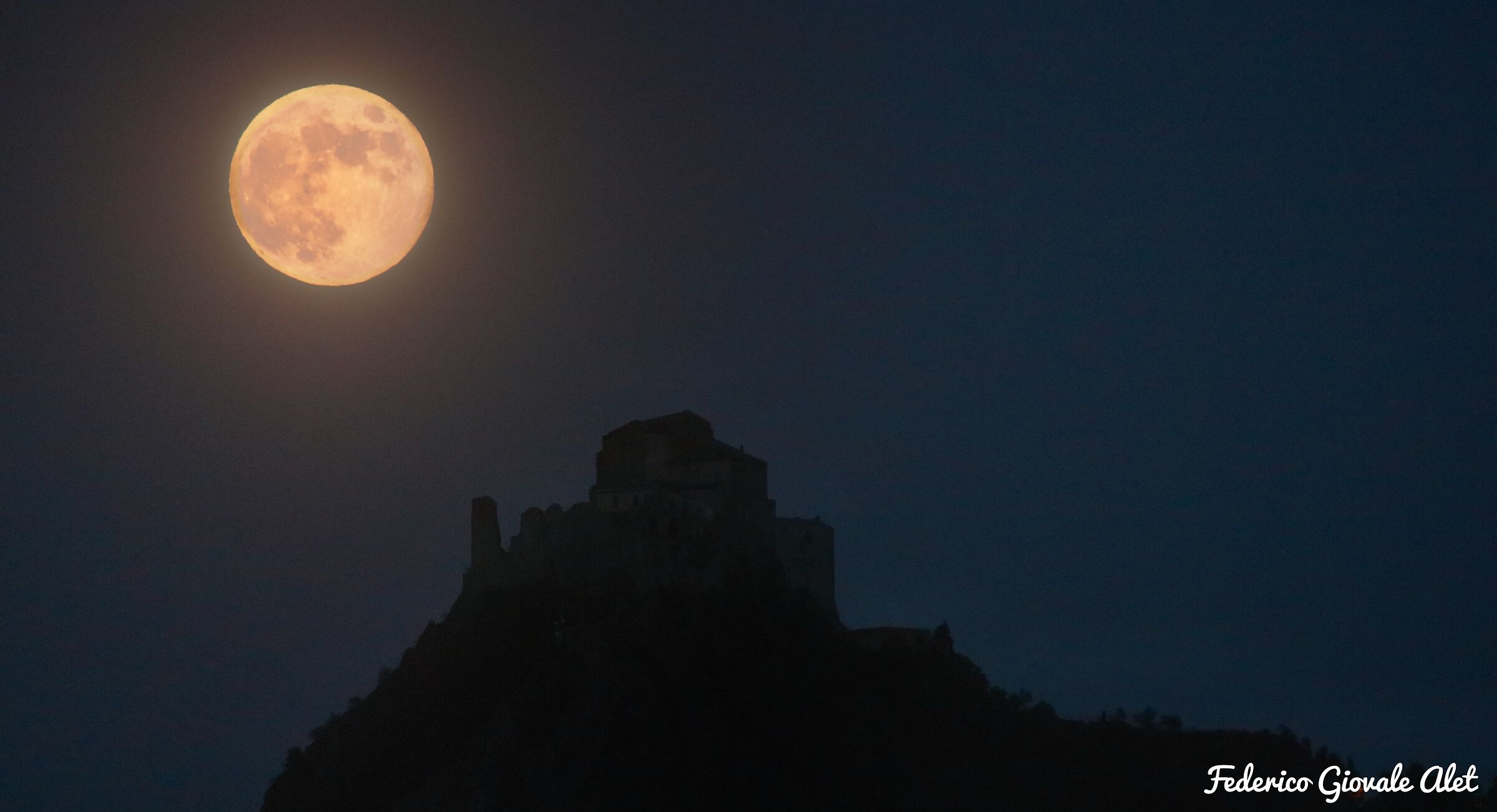 Strawberry moon and Sacred of St. Michael