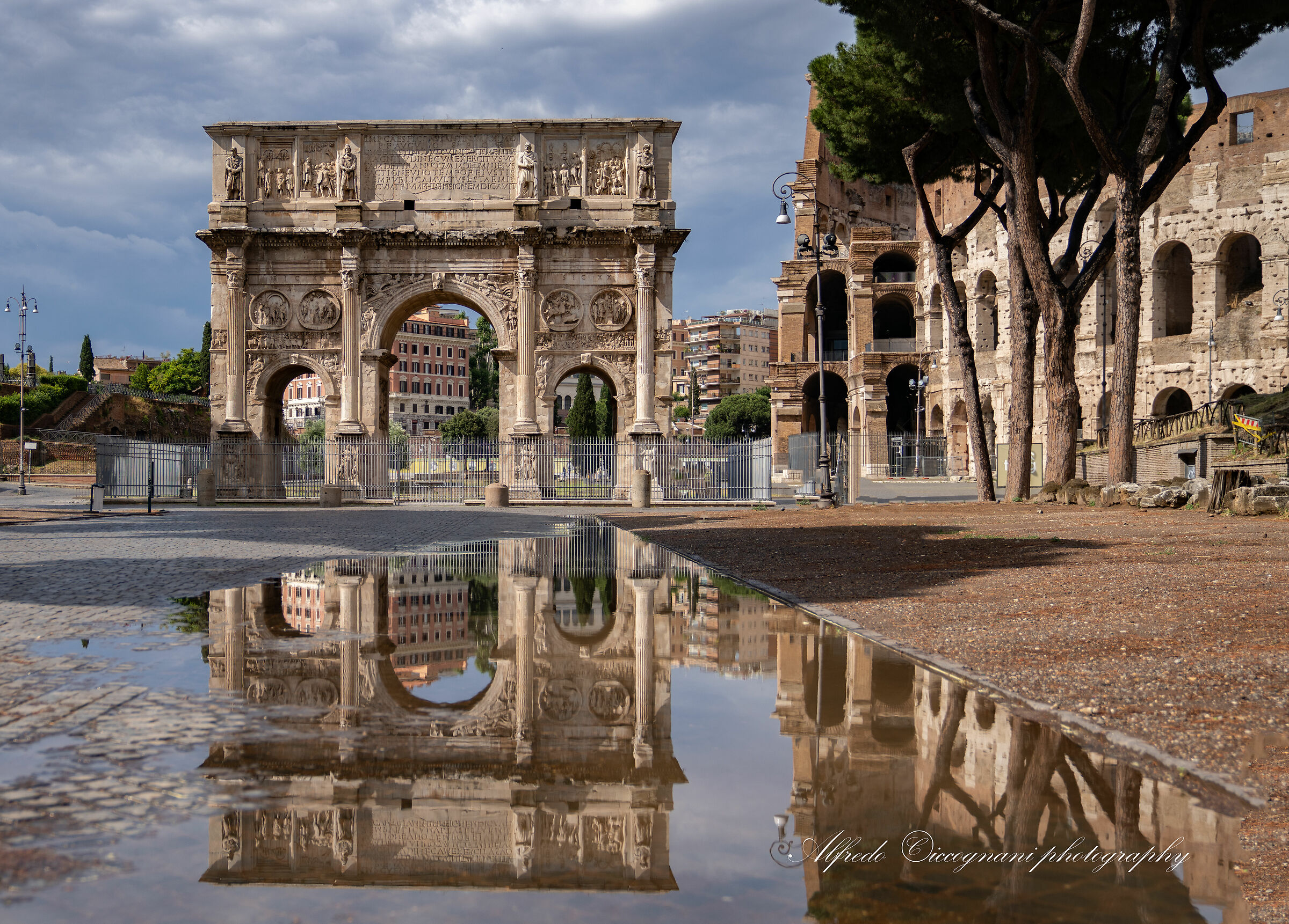 Arch of Constantine and Colosseum