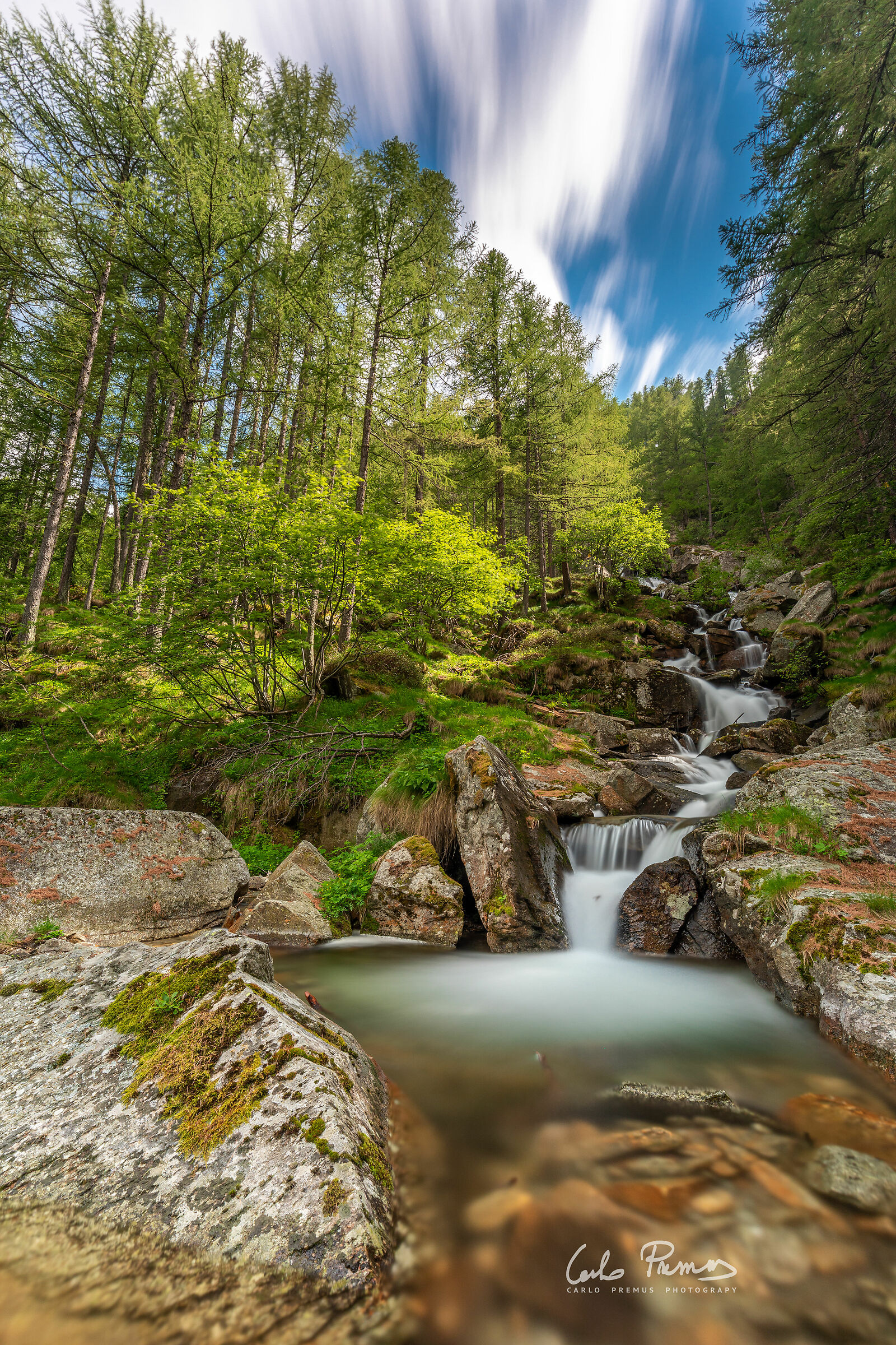 La cascata vicino al Lago di Ceresole Reale