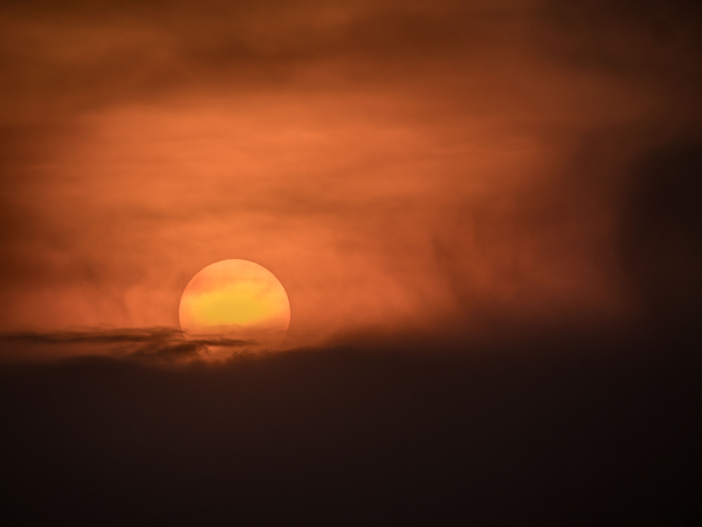 end of an orange-colored afternoon