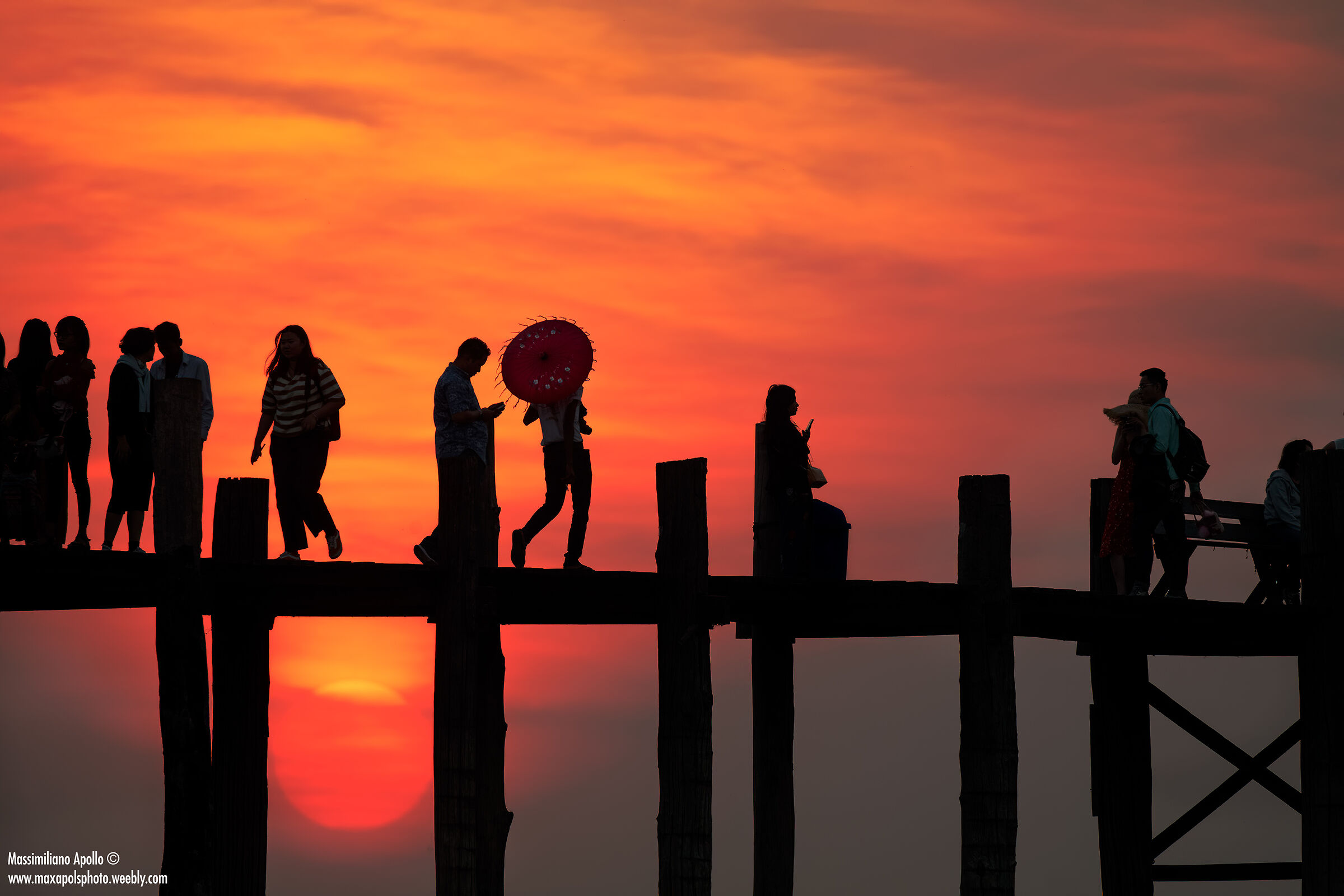 sunset on the old bridge...