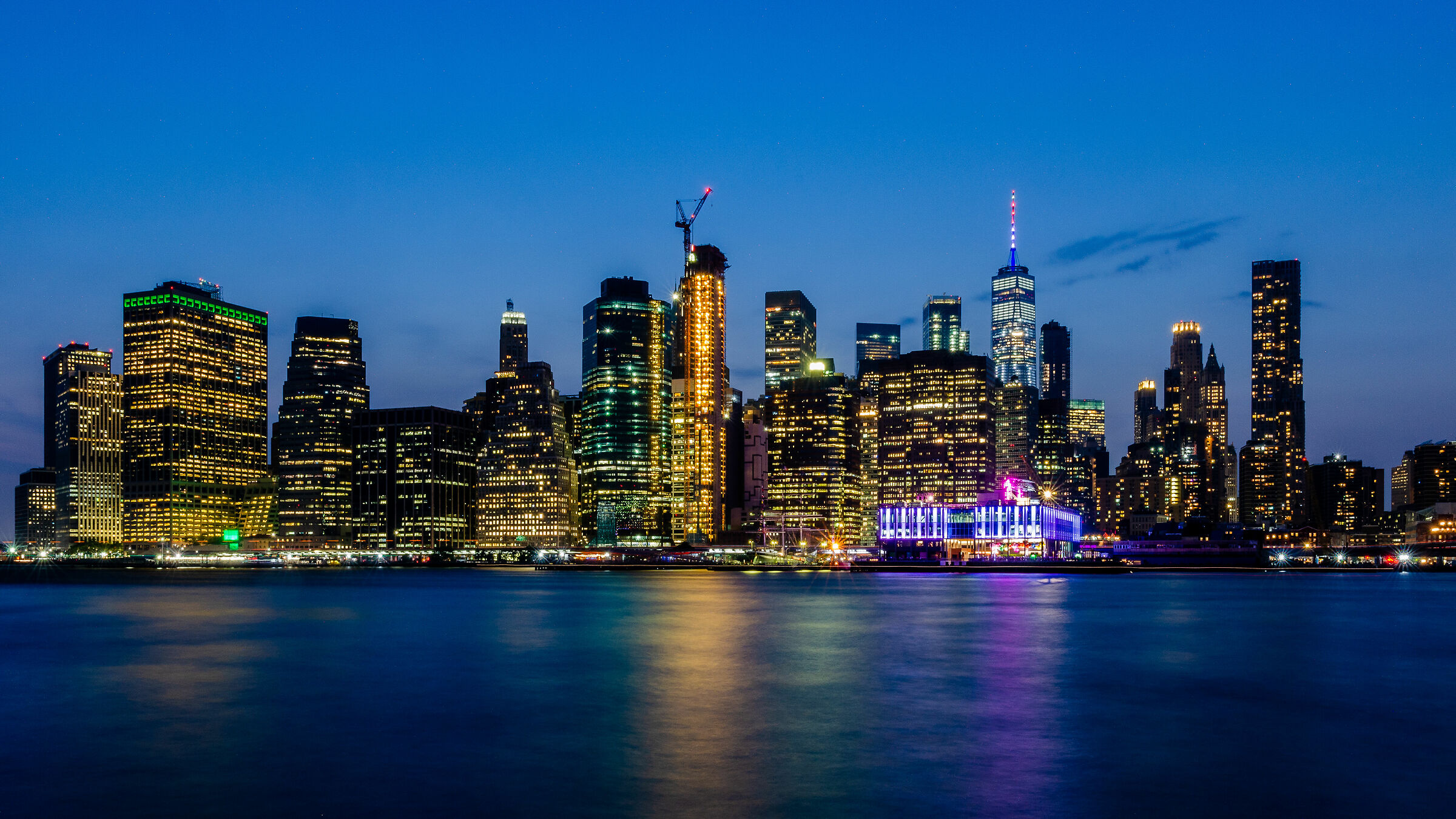 Manhattan at the sunset