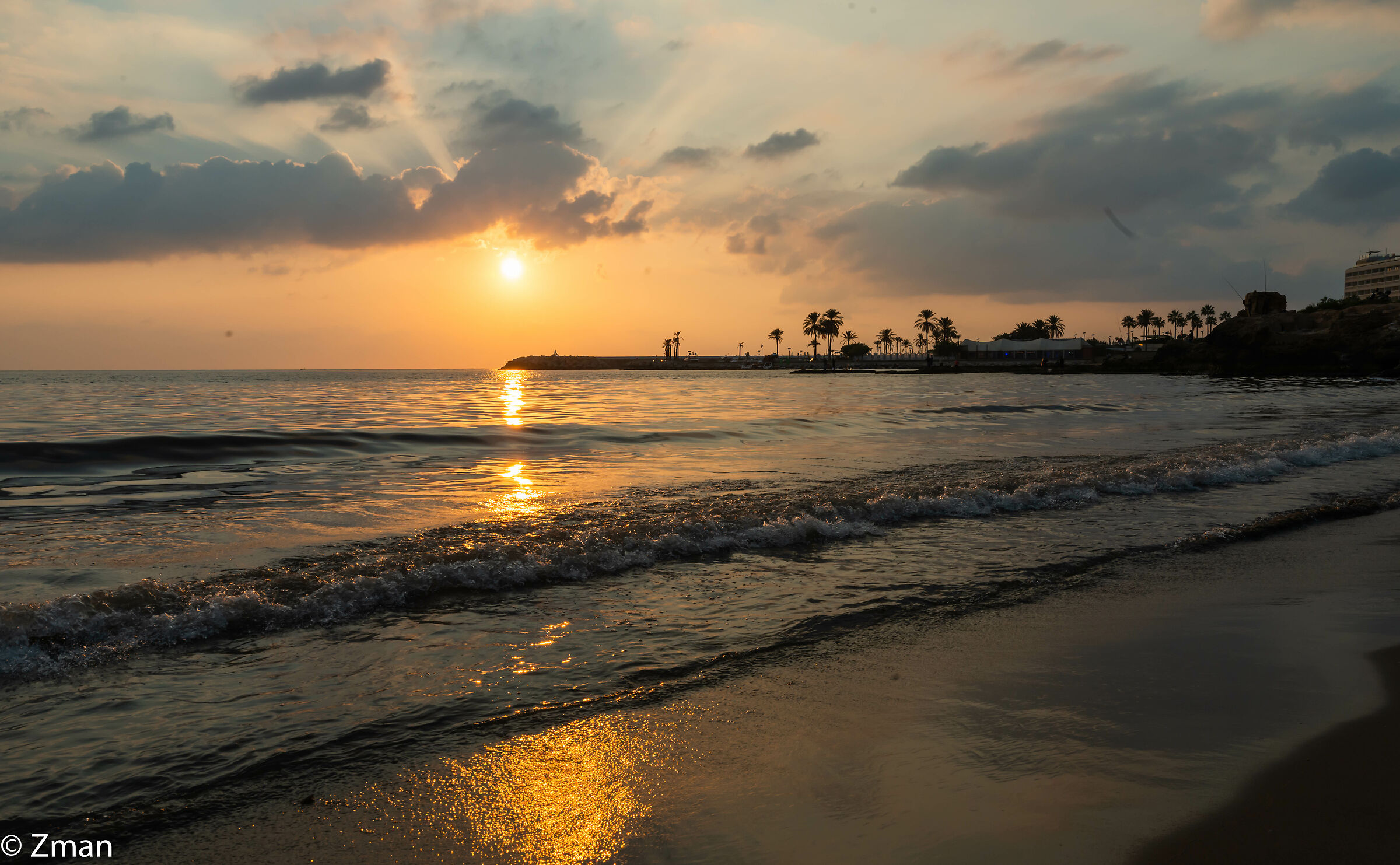 Sunset at White Sands Beach