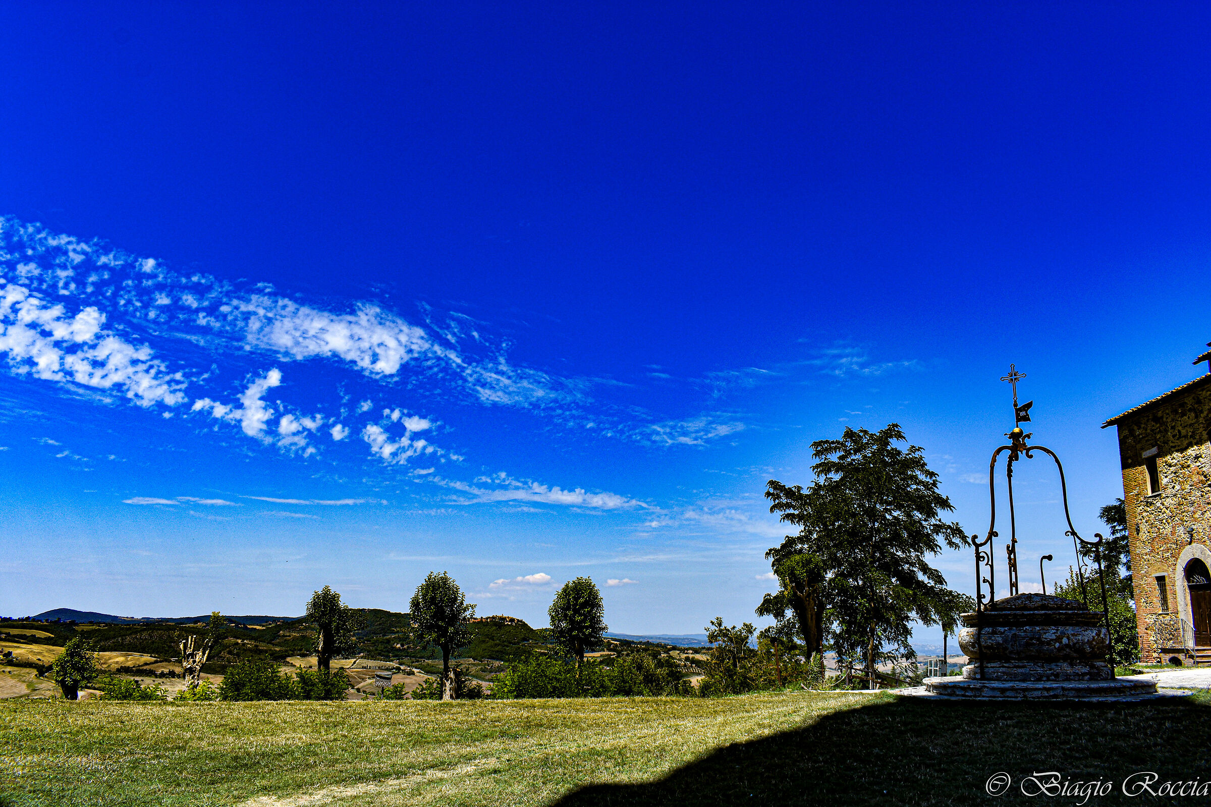 View of the Val d'Orcia from the Temple of San Biagio