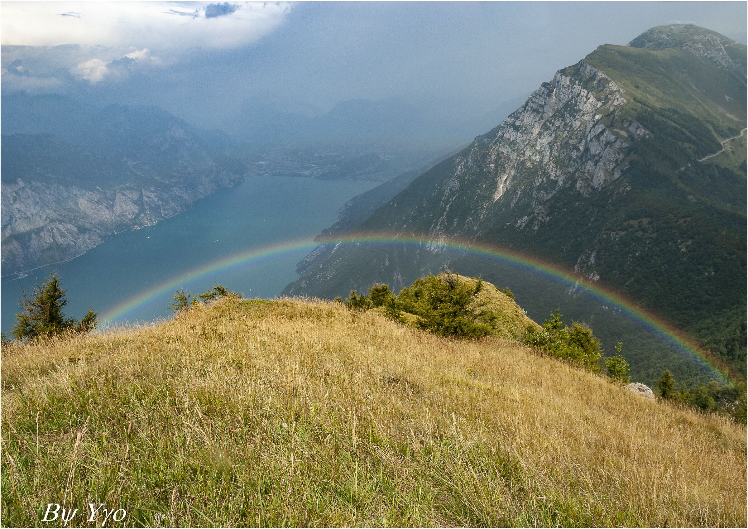 Riva seen from Mount Daldo after a lucky