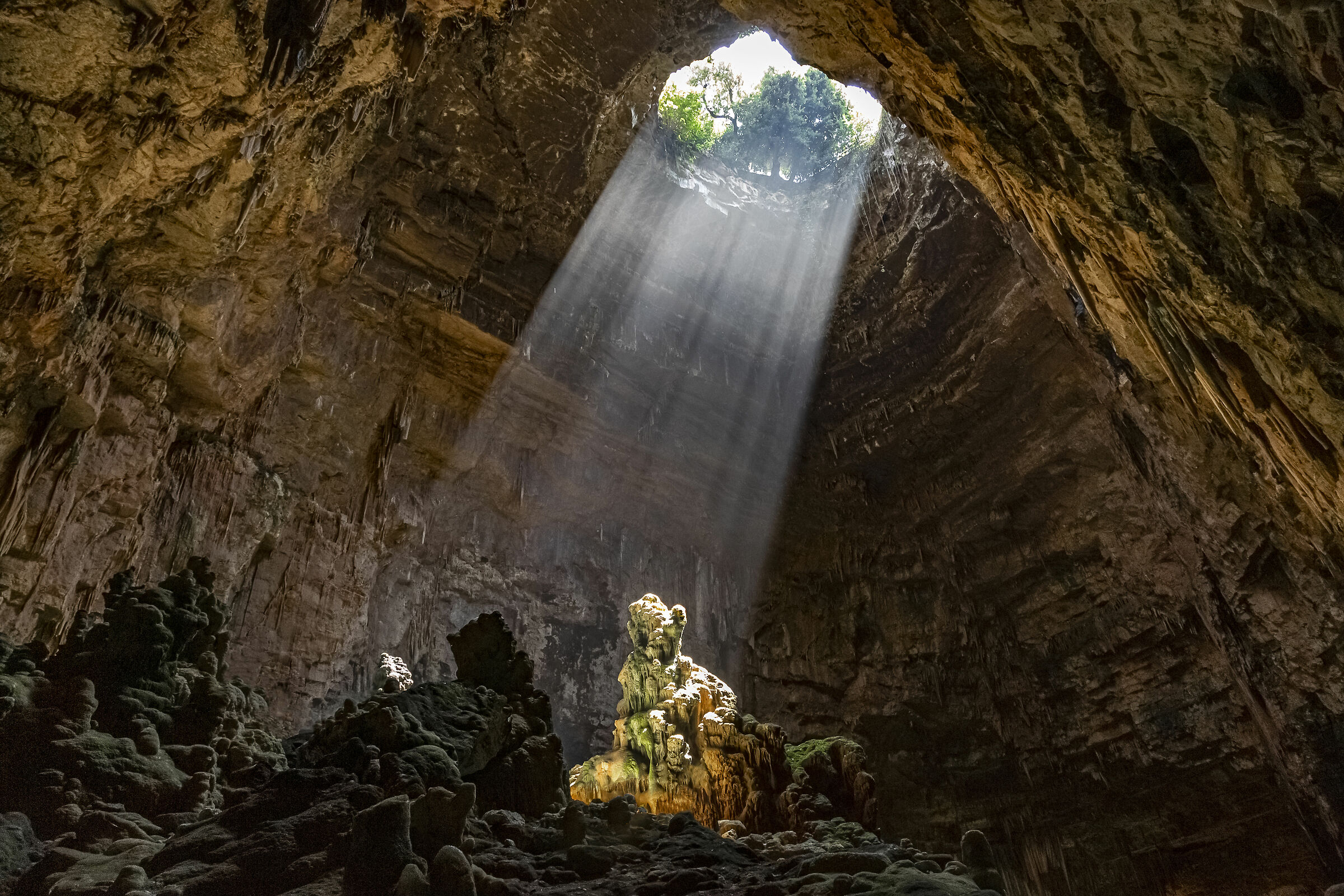 In the caves of Castellana