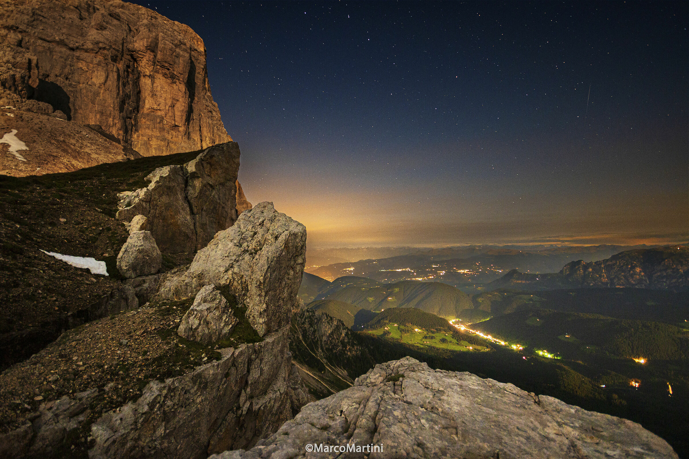 Notte di Luna piena sul Latemar