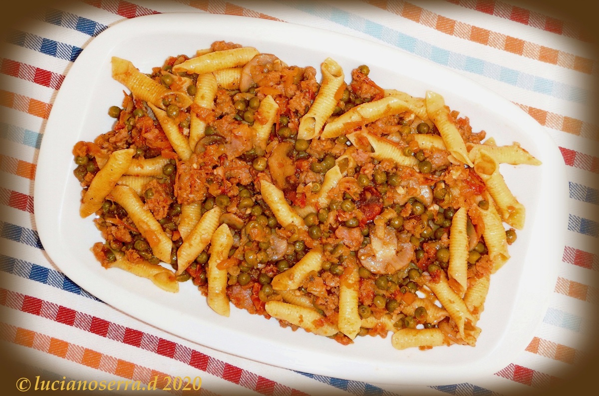 Macaroni with Comb (Garganelli) with Mushrooms, Pise