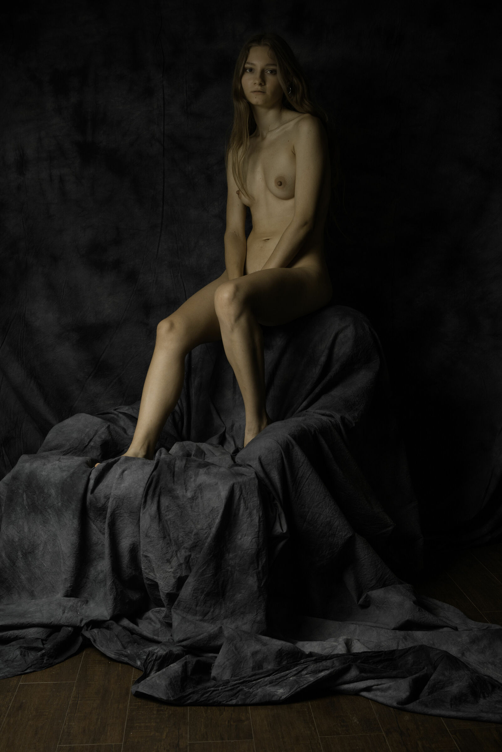 in an armchair