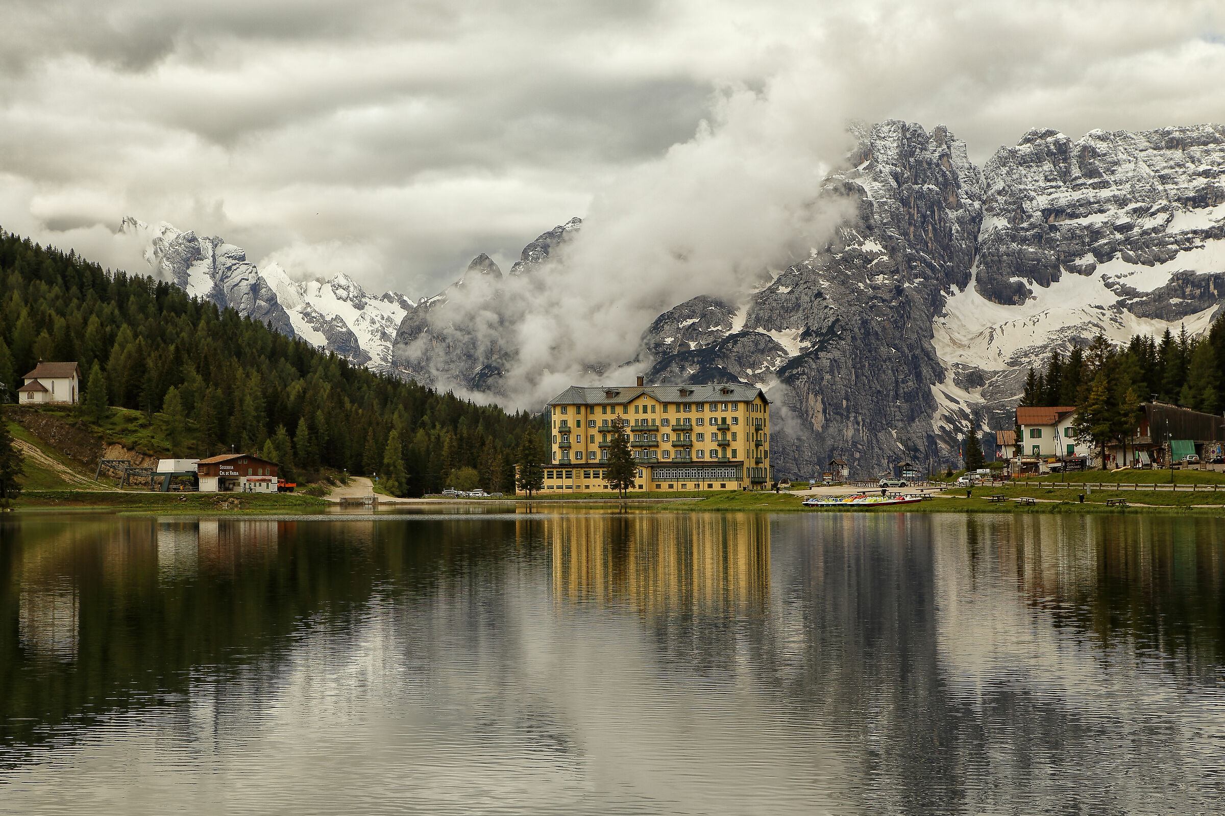 Lago di Misurina, ma in giugno cavoli che tempo !