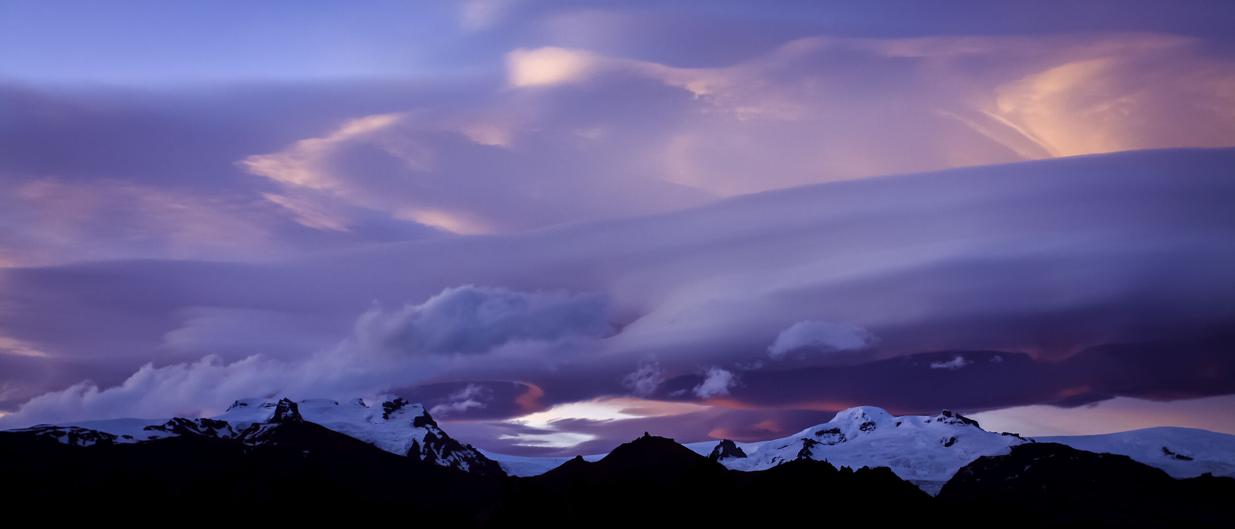 Alba sul ghiacciaio Vatnajökull