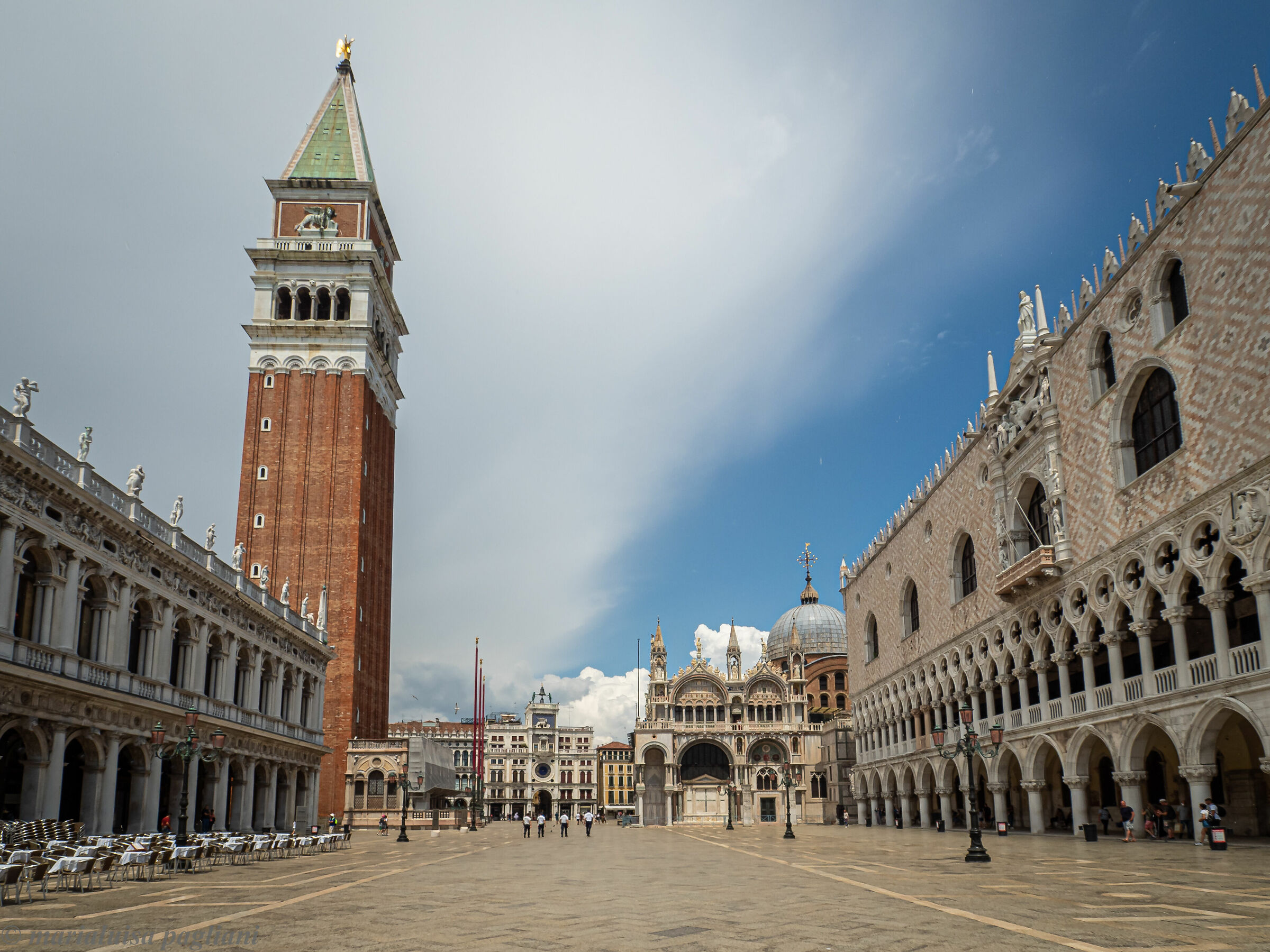 Piazza S. Marco praticamente vuota