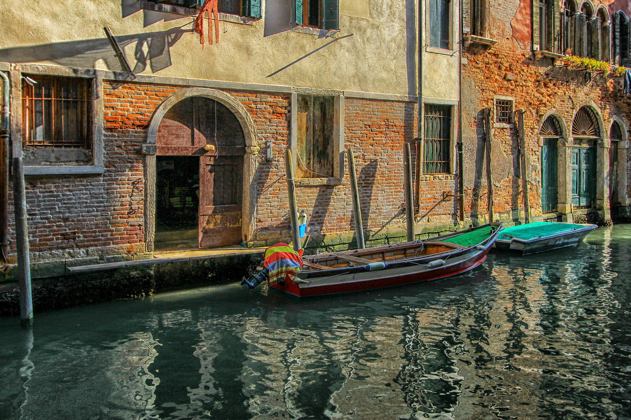 At each channel its reflections