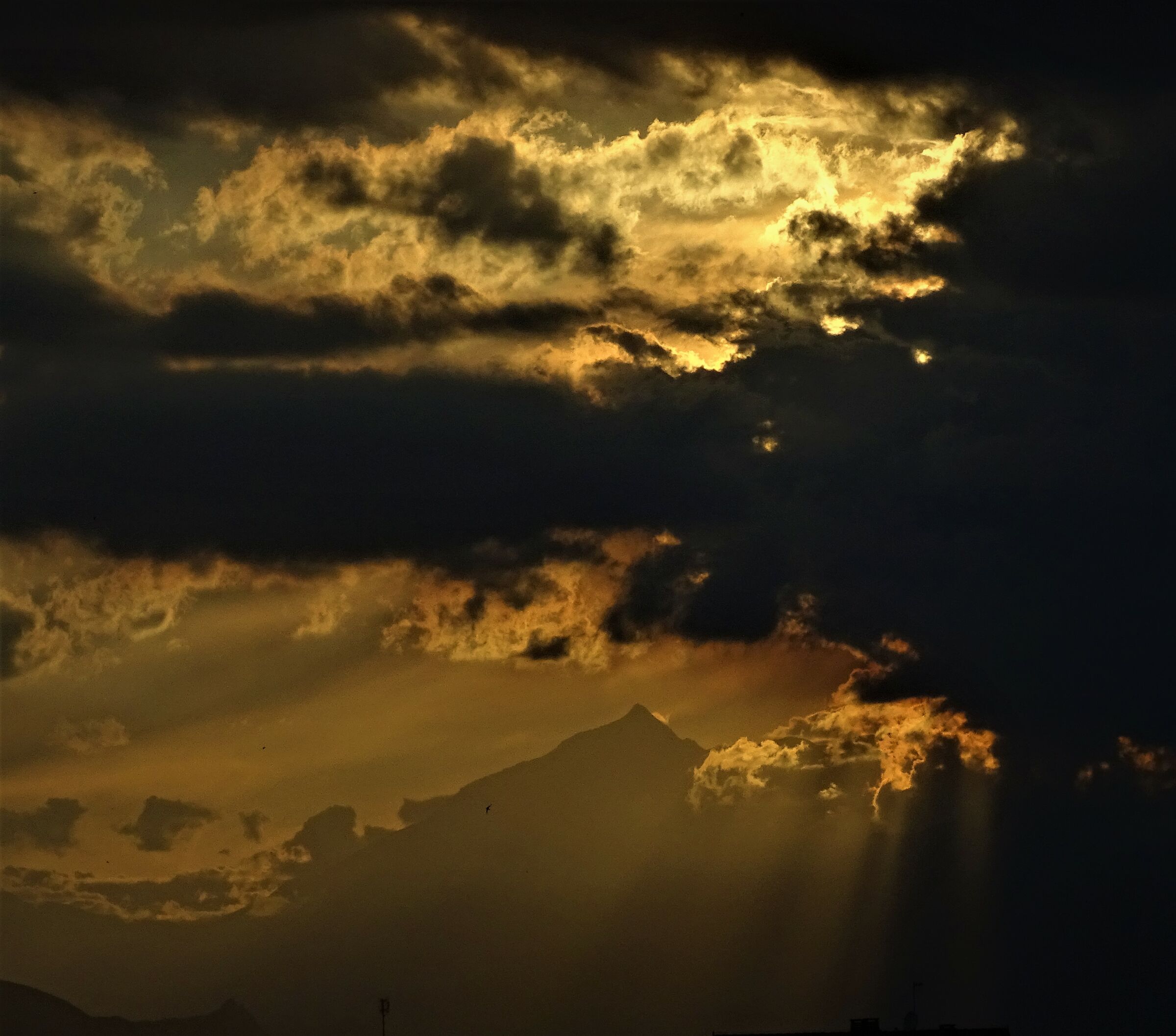 sunset and lights on torino